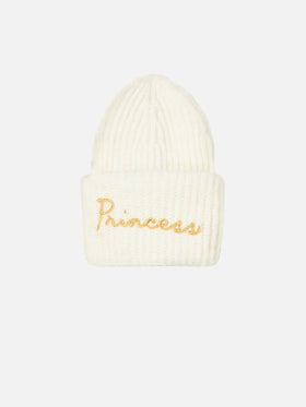 Girl brushed and ultra soft beanie with Princess embroidery