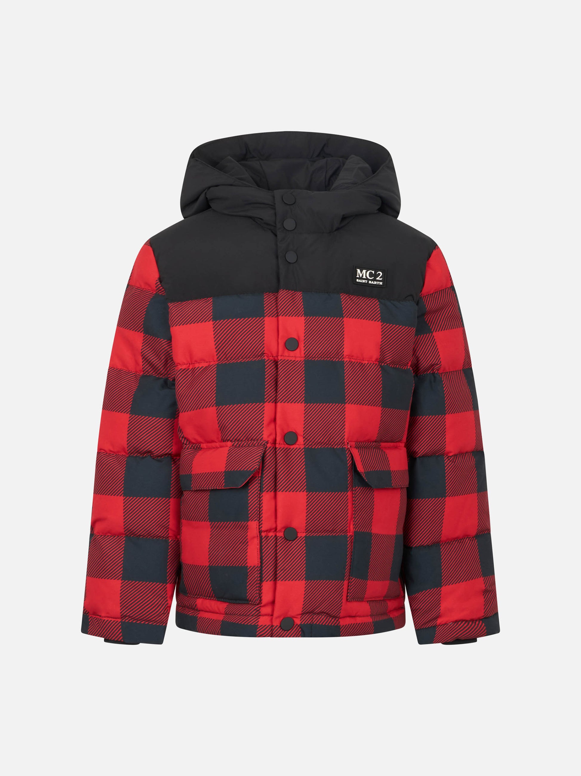 Boy hooded down padded jacket Baxter with Bart Simpson print | THE SIMPSONS SPECIAL EDITION - MC2 Saint Barth