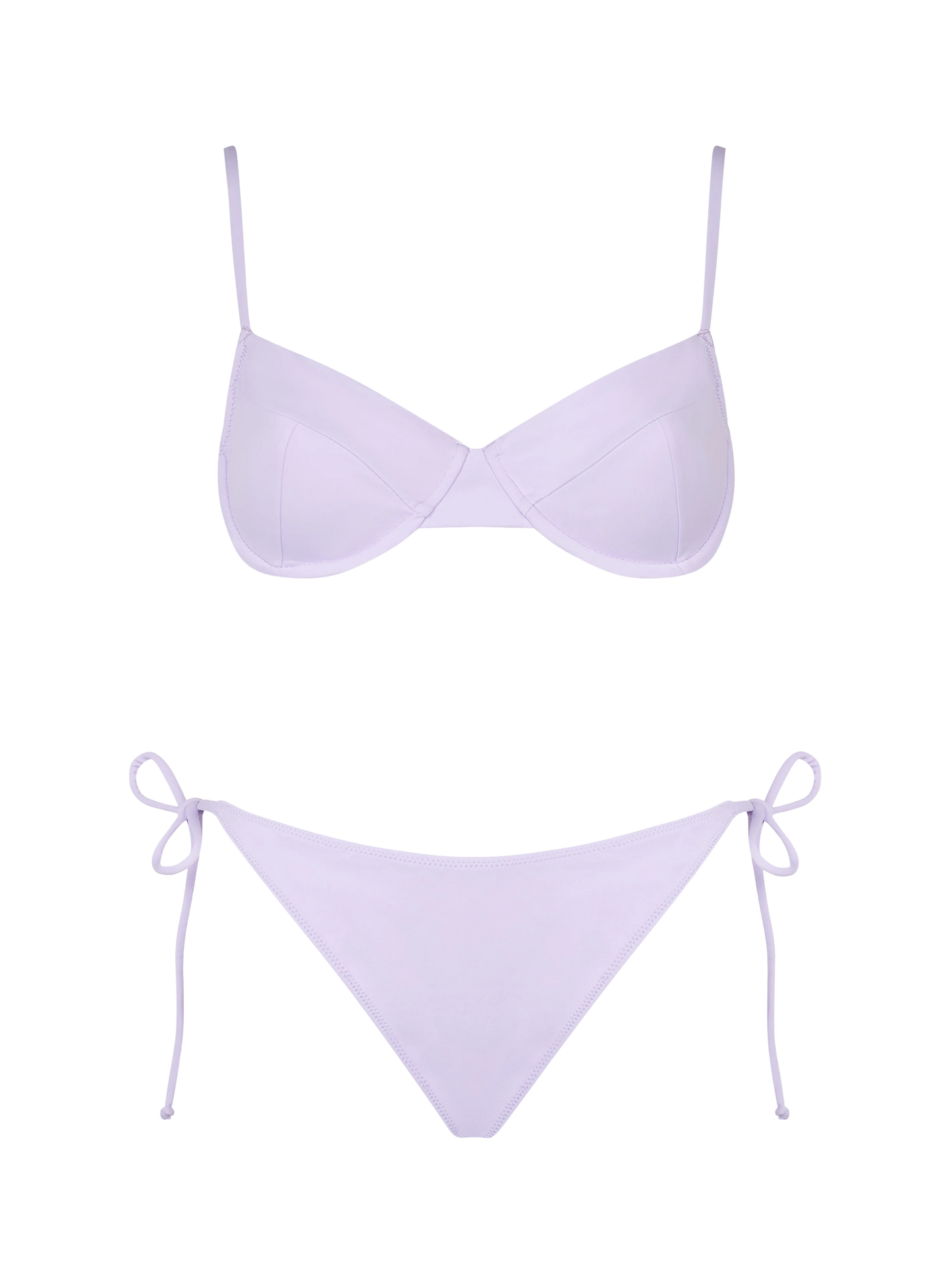 Woman lilac bralette bikini