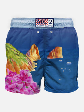 Man swim shorts with Capri print - MC2 Saint Barth