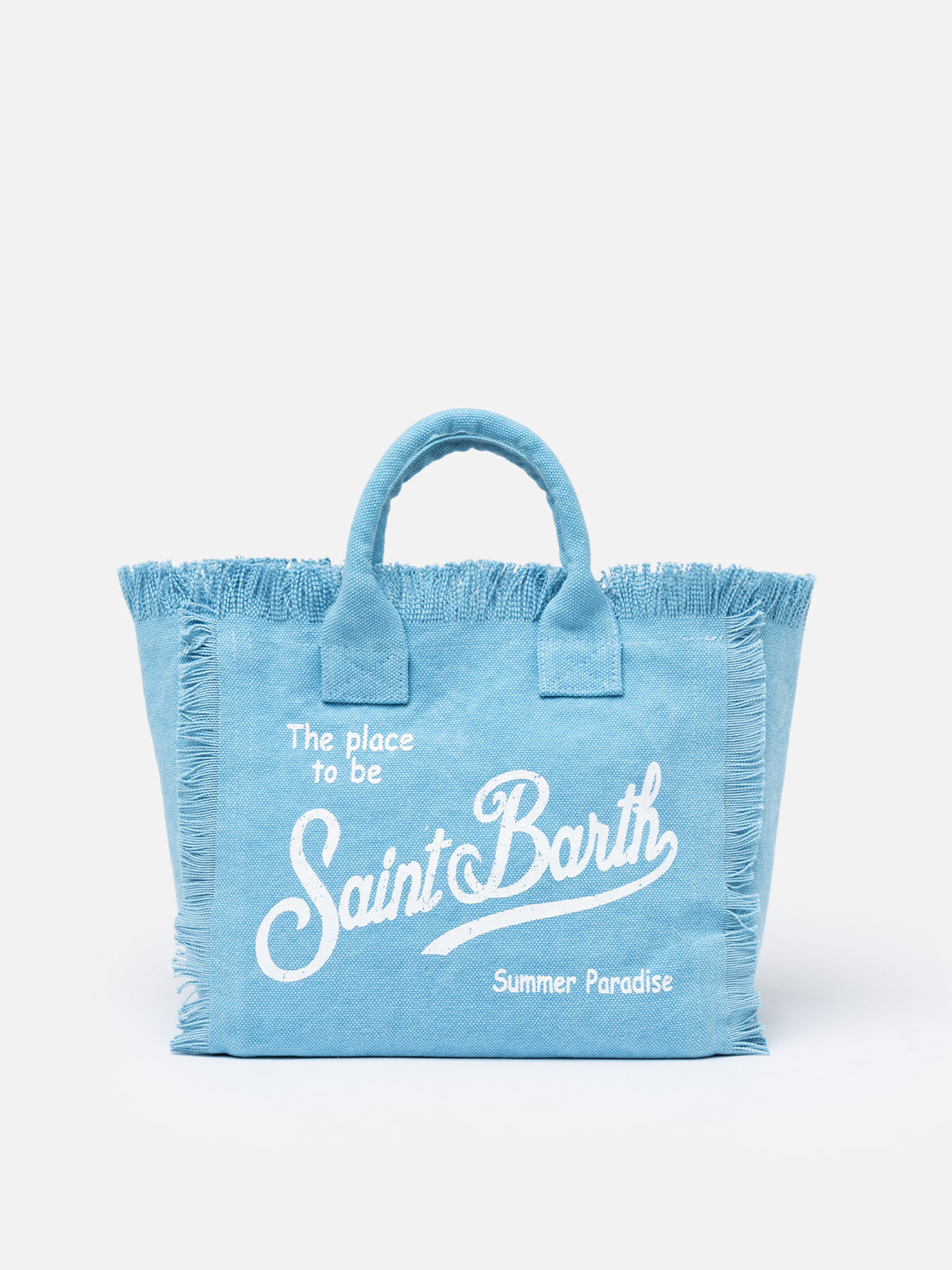 Light blue cotton canvas Colette handbag