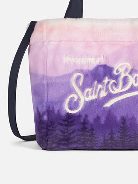 Furry soft Colette handbag with postcard jacquard - MC2 Saint Barth