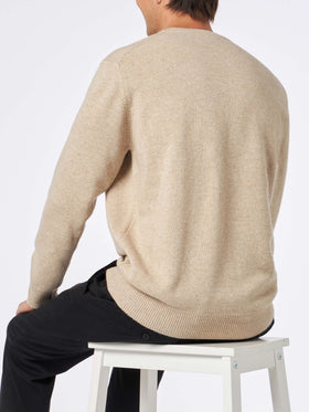 Man sweater with St. Barth VS Courchevel jacquard - MC2 Saint Barth