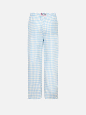 Kid pajama pants with pied de poule print - MC2 Saint Barth