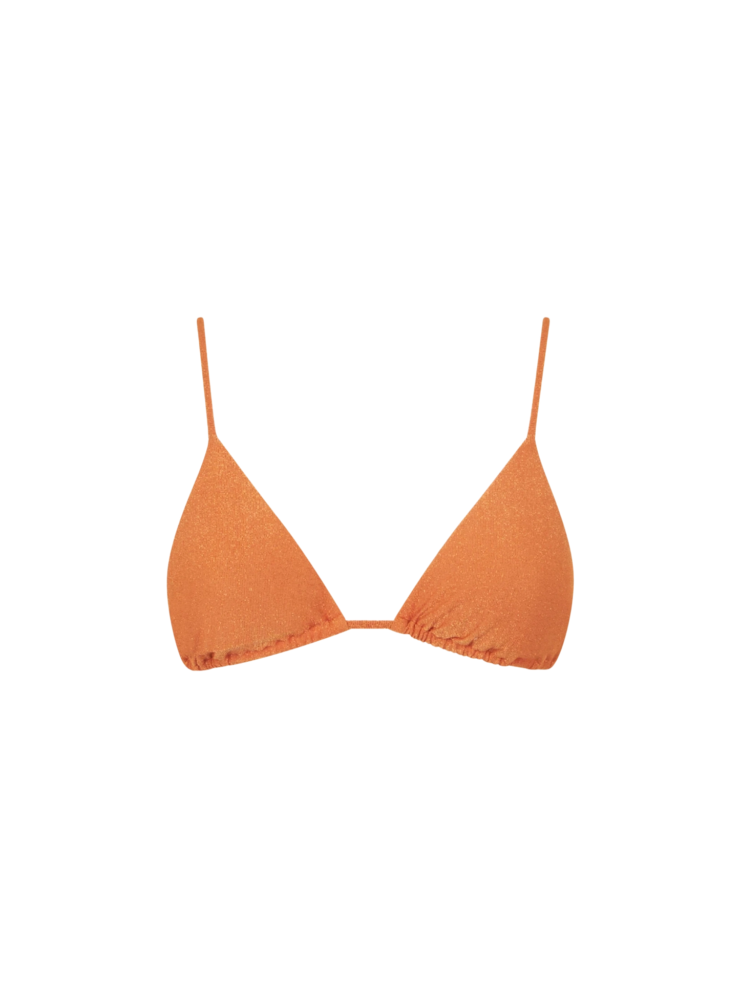 Orangefarbenes Triangel-Top für Damen