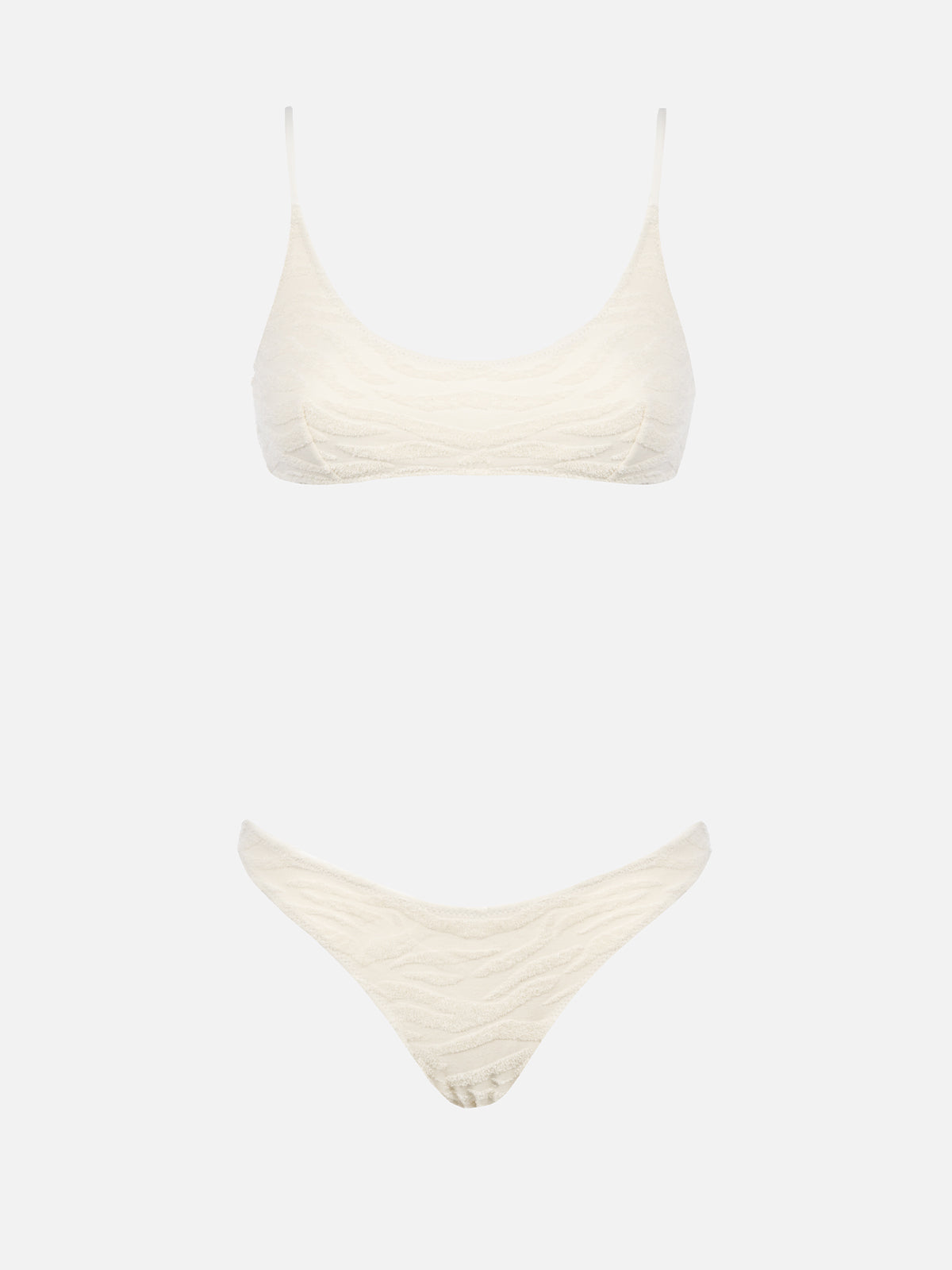 Damen-Bralette-Bikini aus Frottee im Zebramuster Judy Naomi