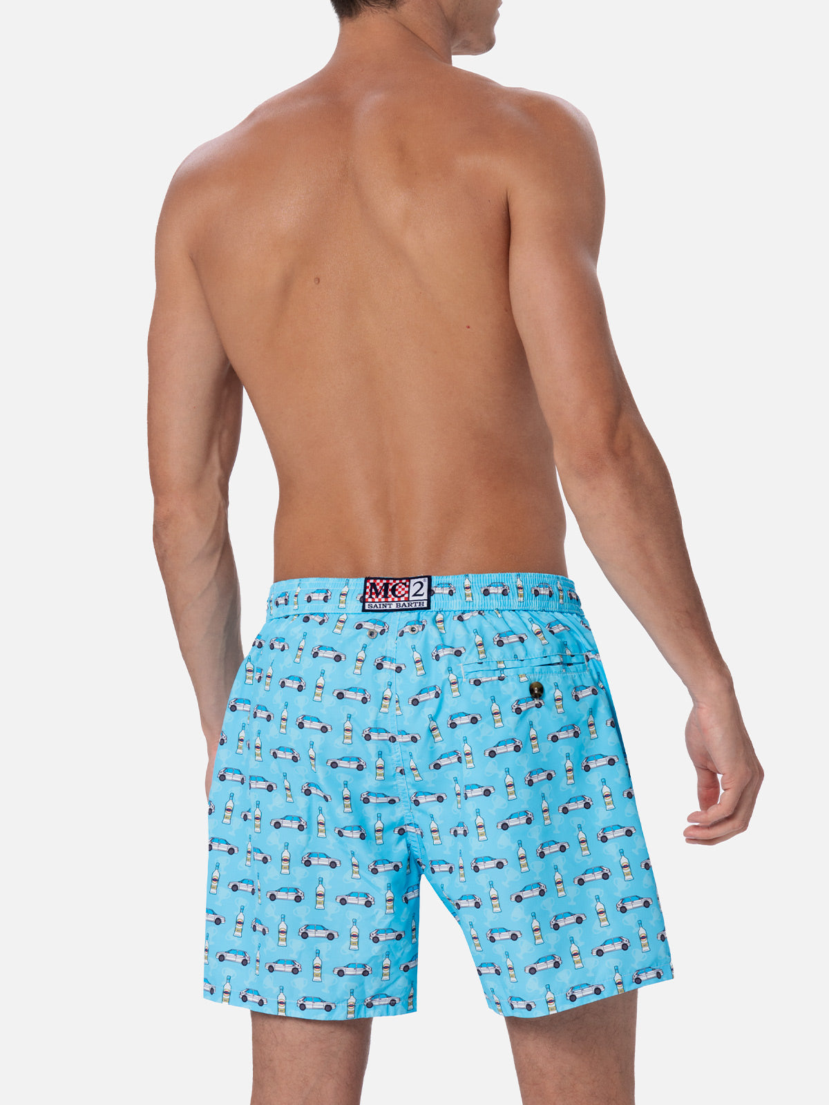 Man lightweight fabric swim-shorts Lighting Micro Fantasy with Lancia Delta print | LANCIA SPECIAL EDITION - MC2 Saint Barth