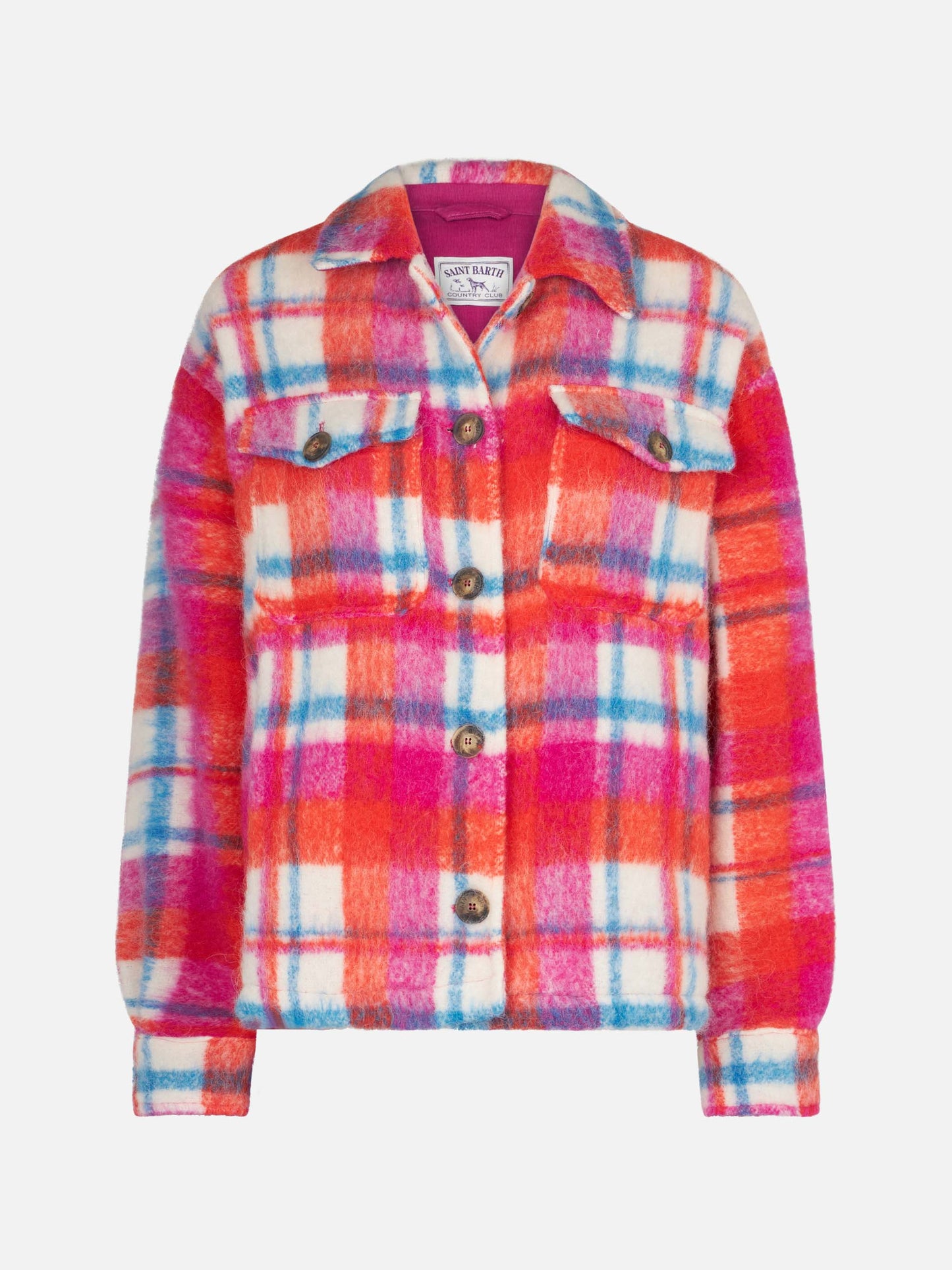 Woman overshirt jacket with fringes - MC2 Saint Barth