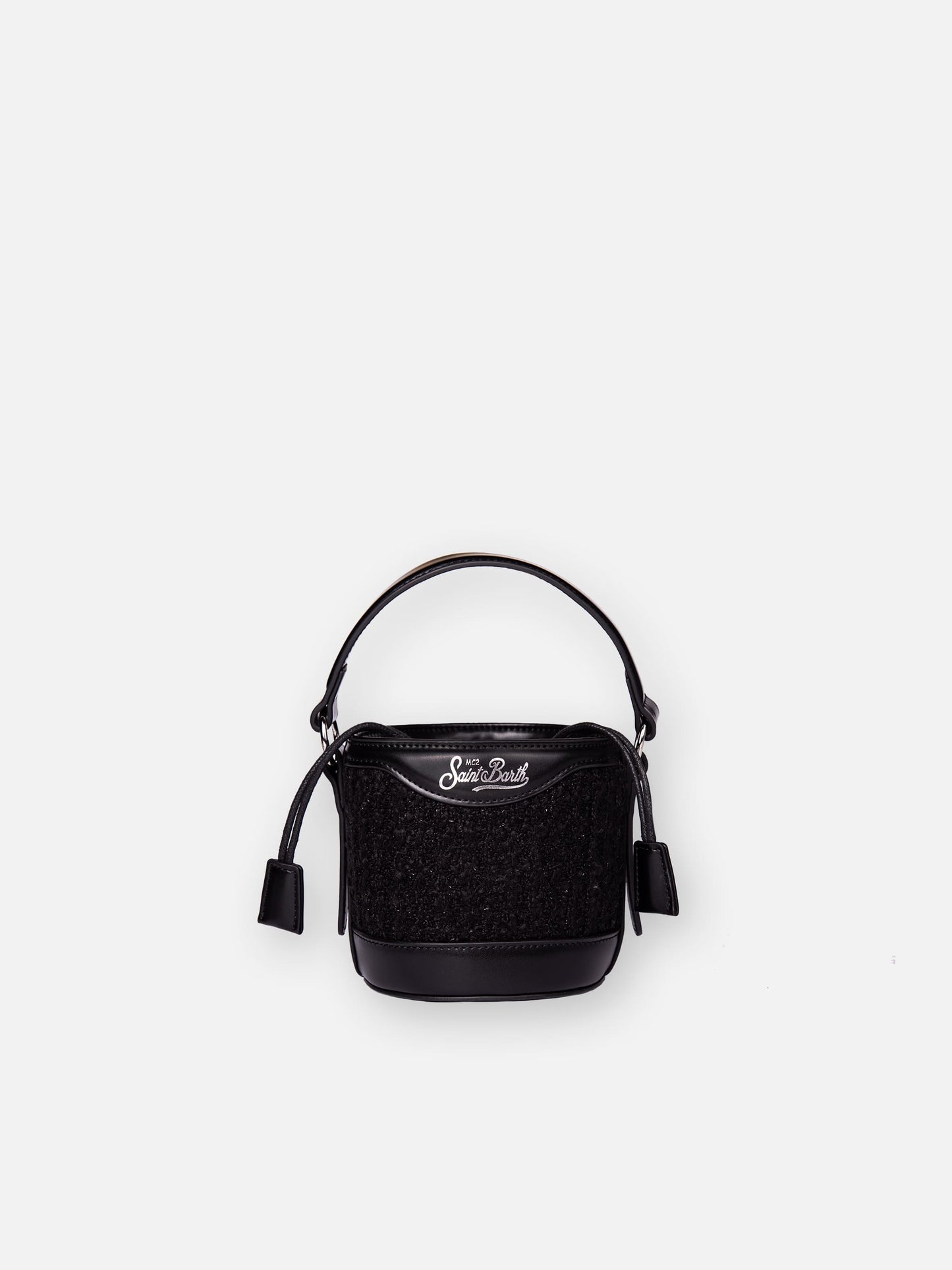 Bucket bag Mia with black tweed fabric - MC2 Saint Barth