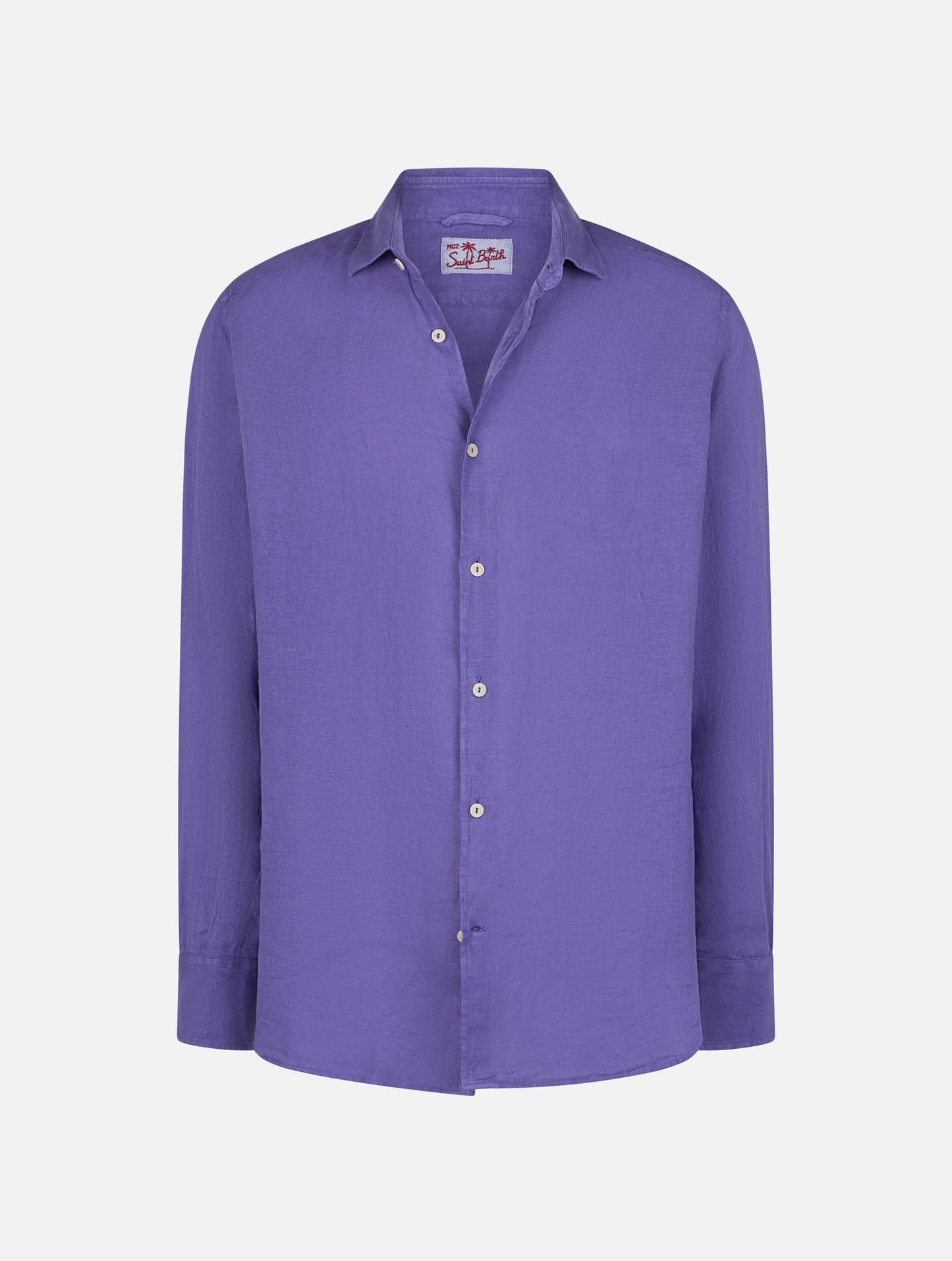 Man purple linen shirt Pamplona - MC2 Saint Barth