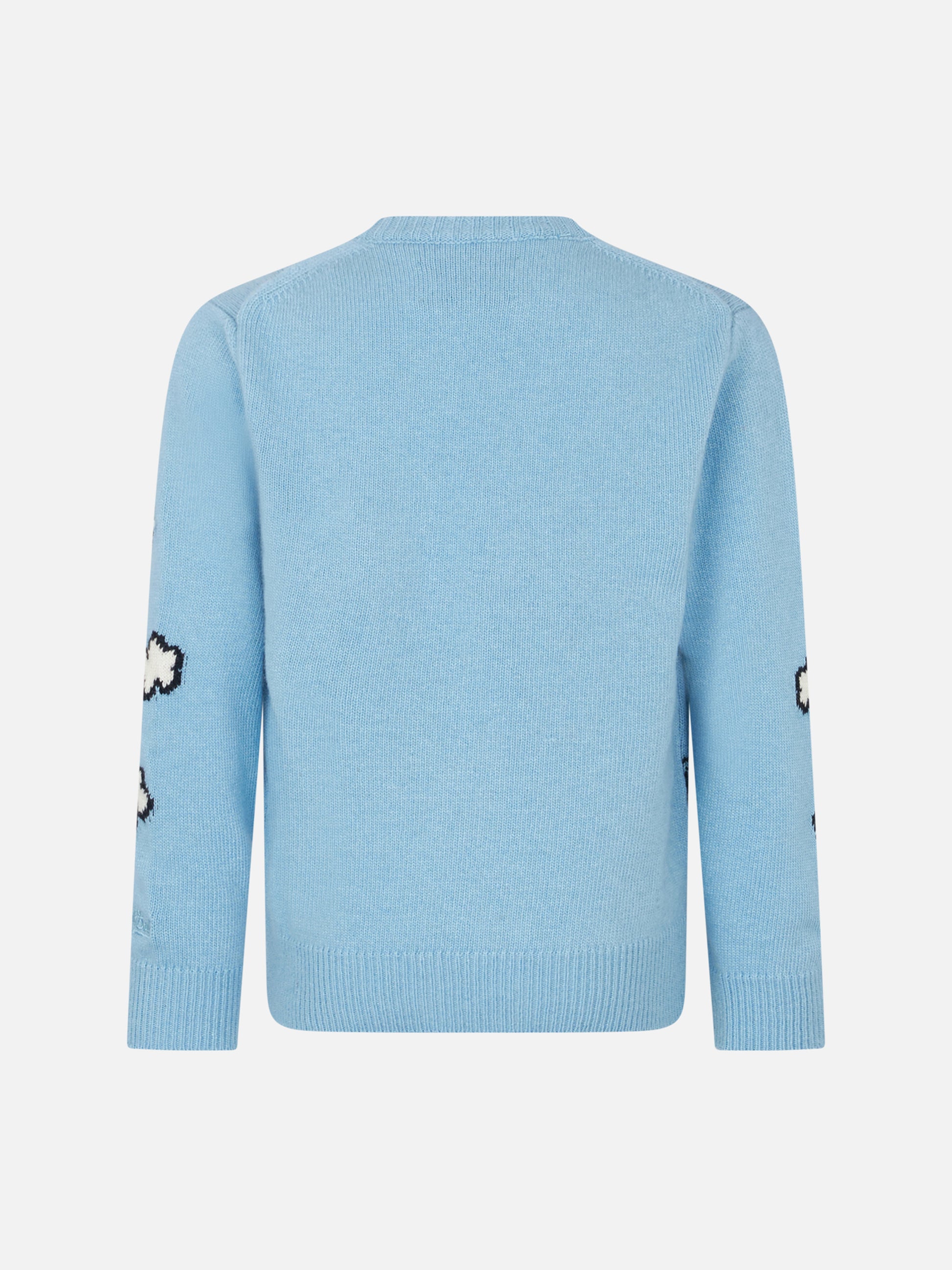 Girl crewneck sweater with New York postcard - MC2 Saint Barth