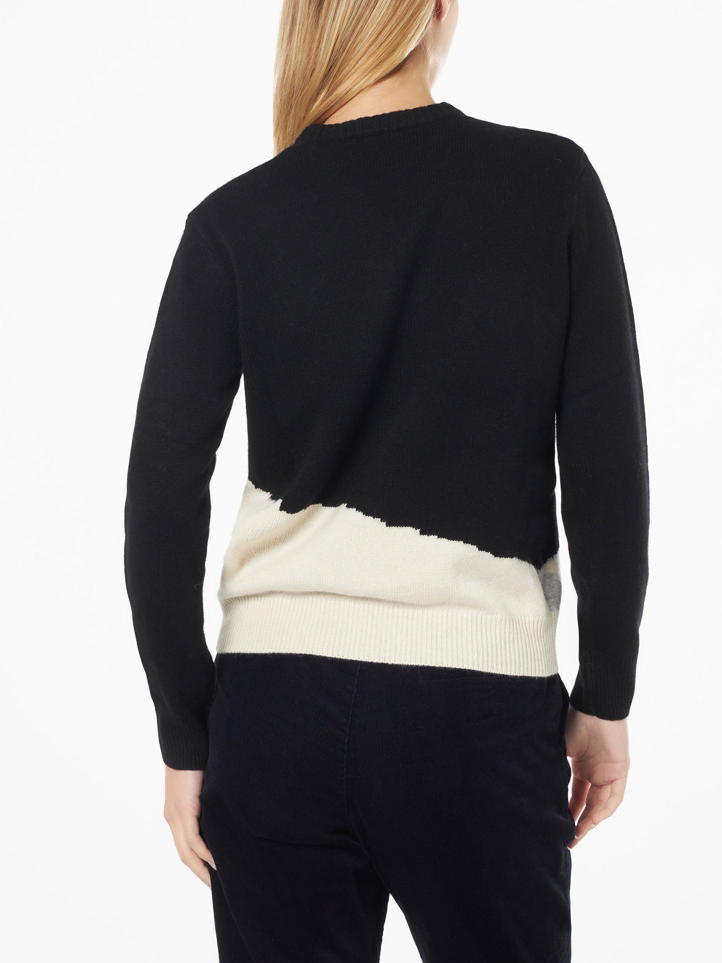 Woman crewneck black sweater with Lovovia embroidery - MC2 Saint Barth