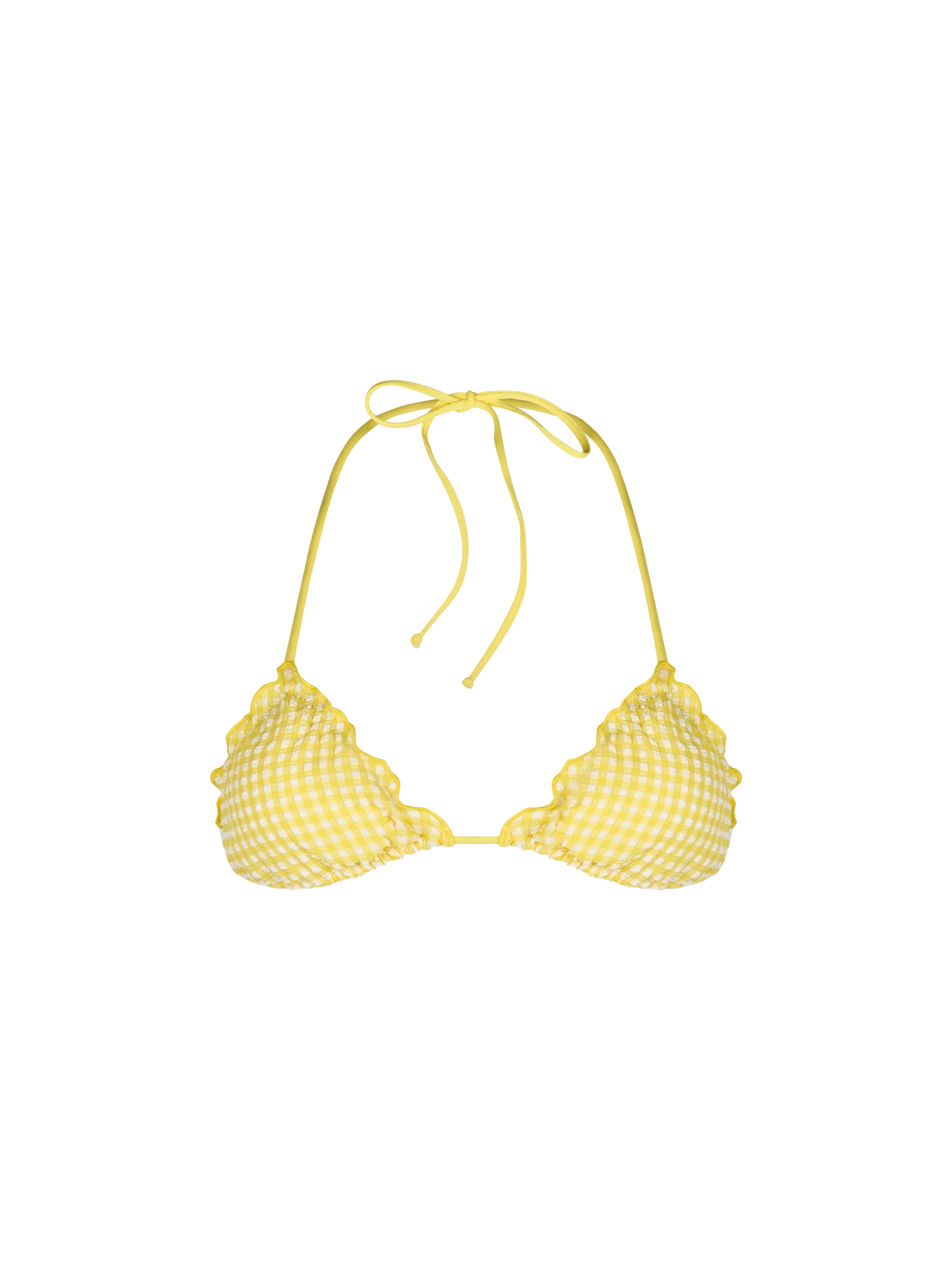 Woman seersucker classic triangle beach top Sagittarius - MC2 Saint Barth