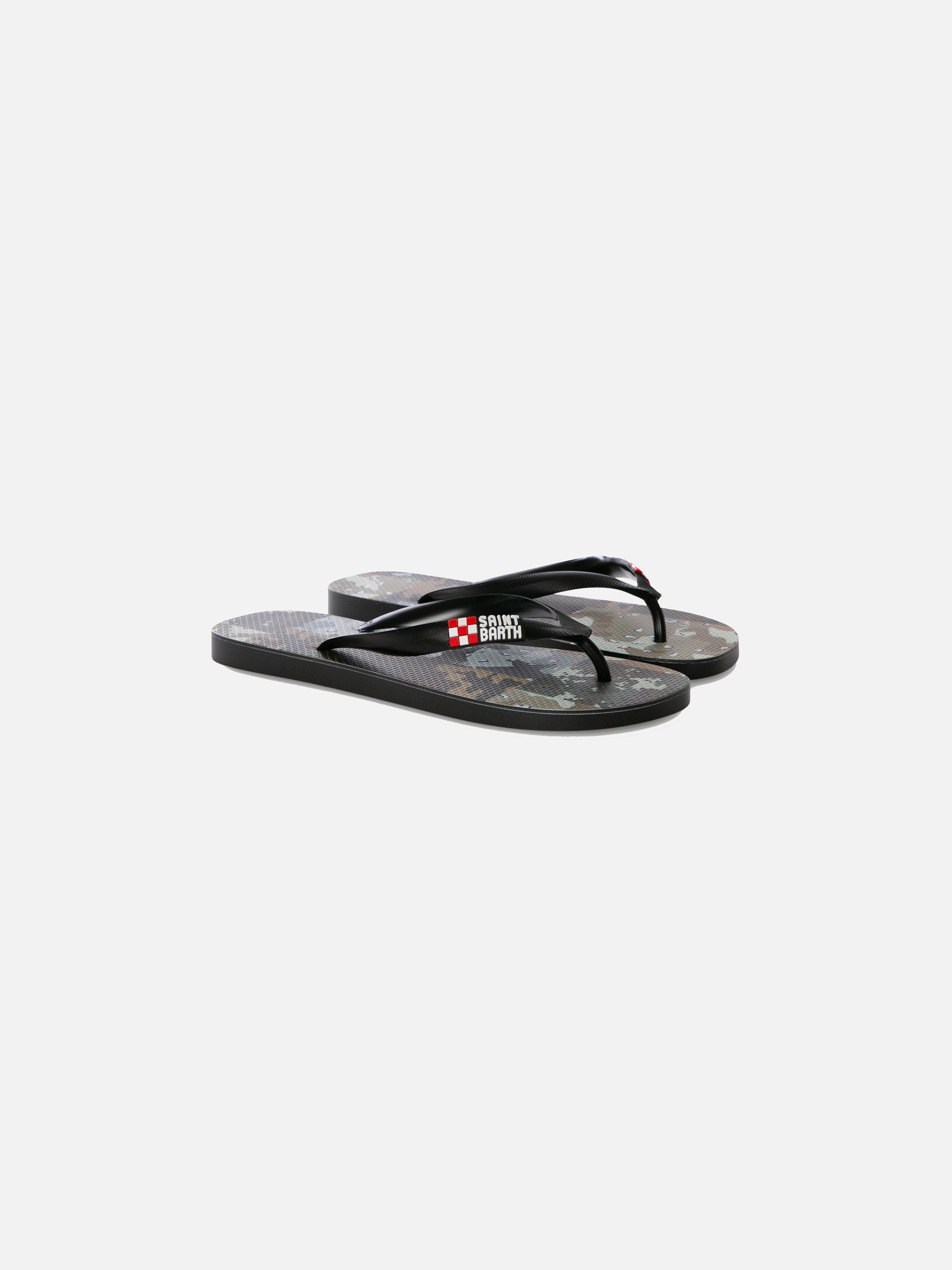 Man flip flops with camouflage patch - MC2 Saint Barth