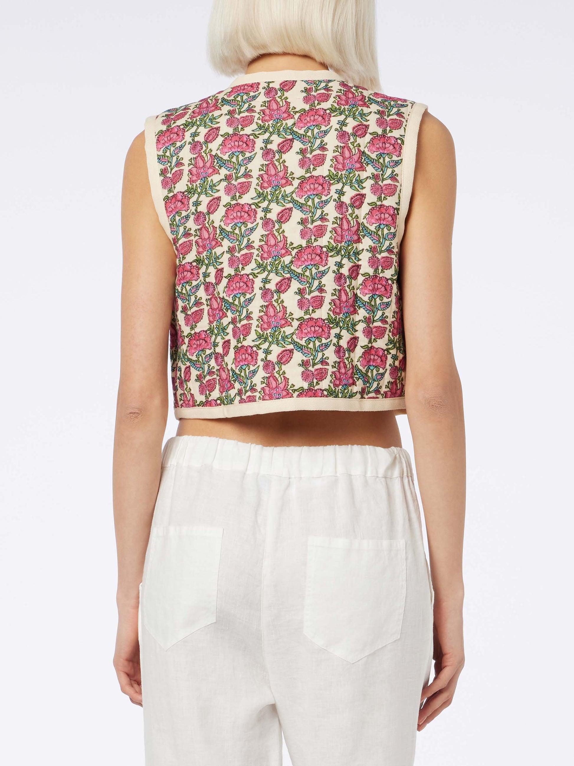 Woman embroidered padded vest - MC2 Saint Barth