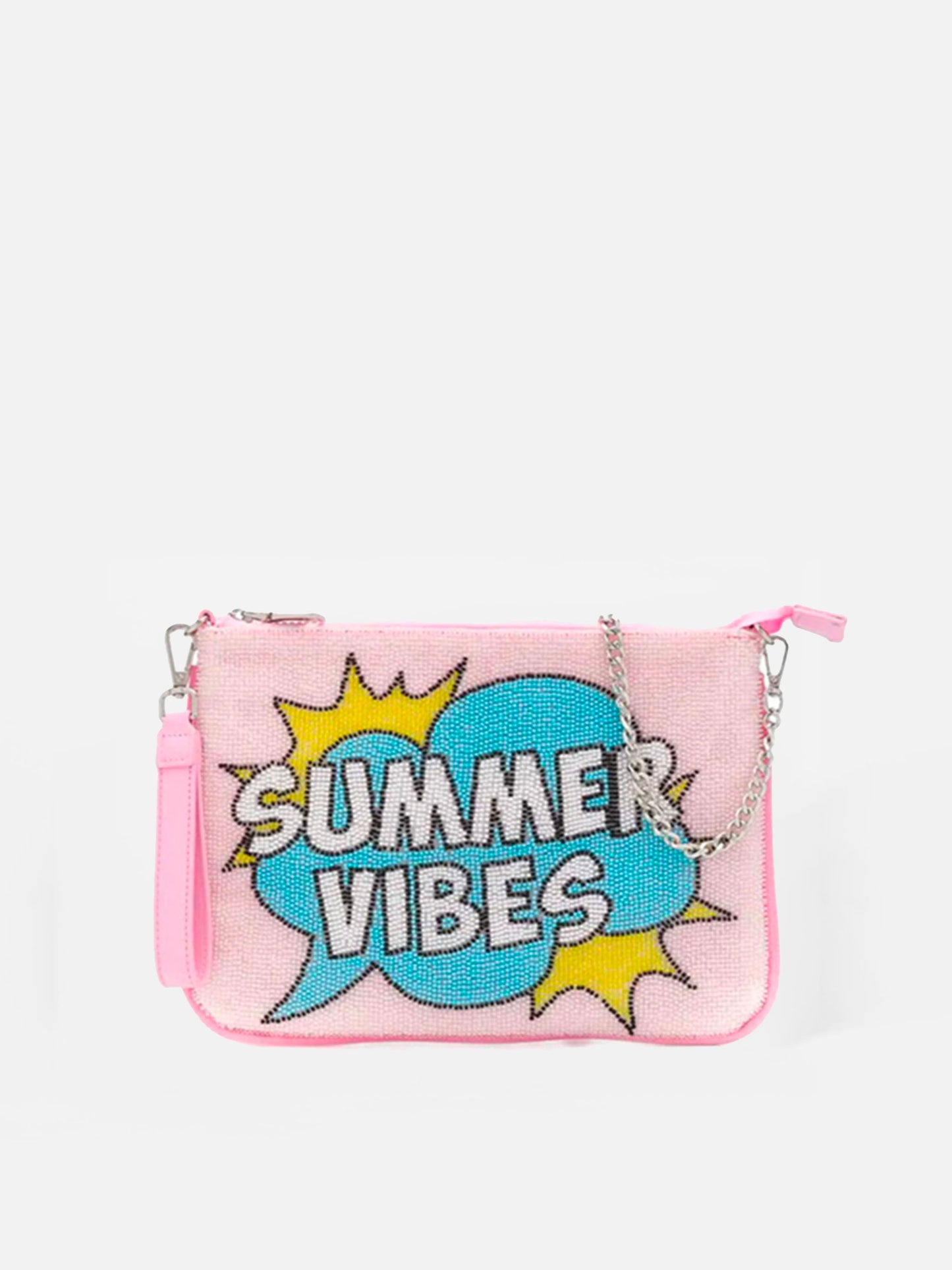 Parisienne pink beaded pouch bag - MC2 Saint Barth