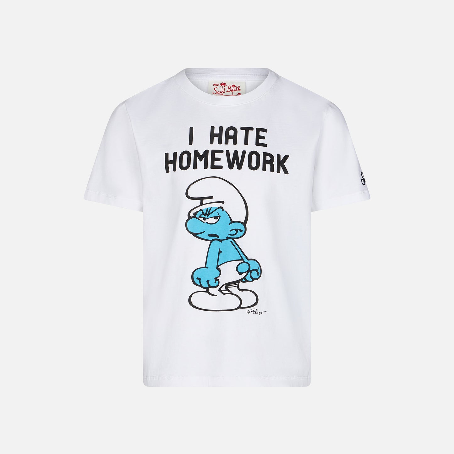 Boy cotton t-shirt with smurfs print | ©PEYO SPECIAL EDITION - MC2 Saint Barth