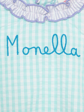 Baby gingham cotton dress Abbie with top and bloomers - MC2 Saint Barth