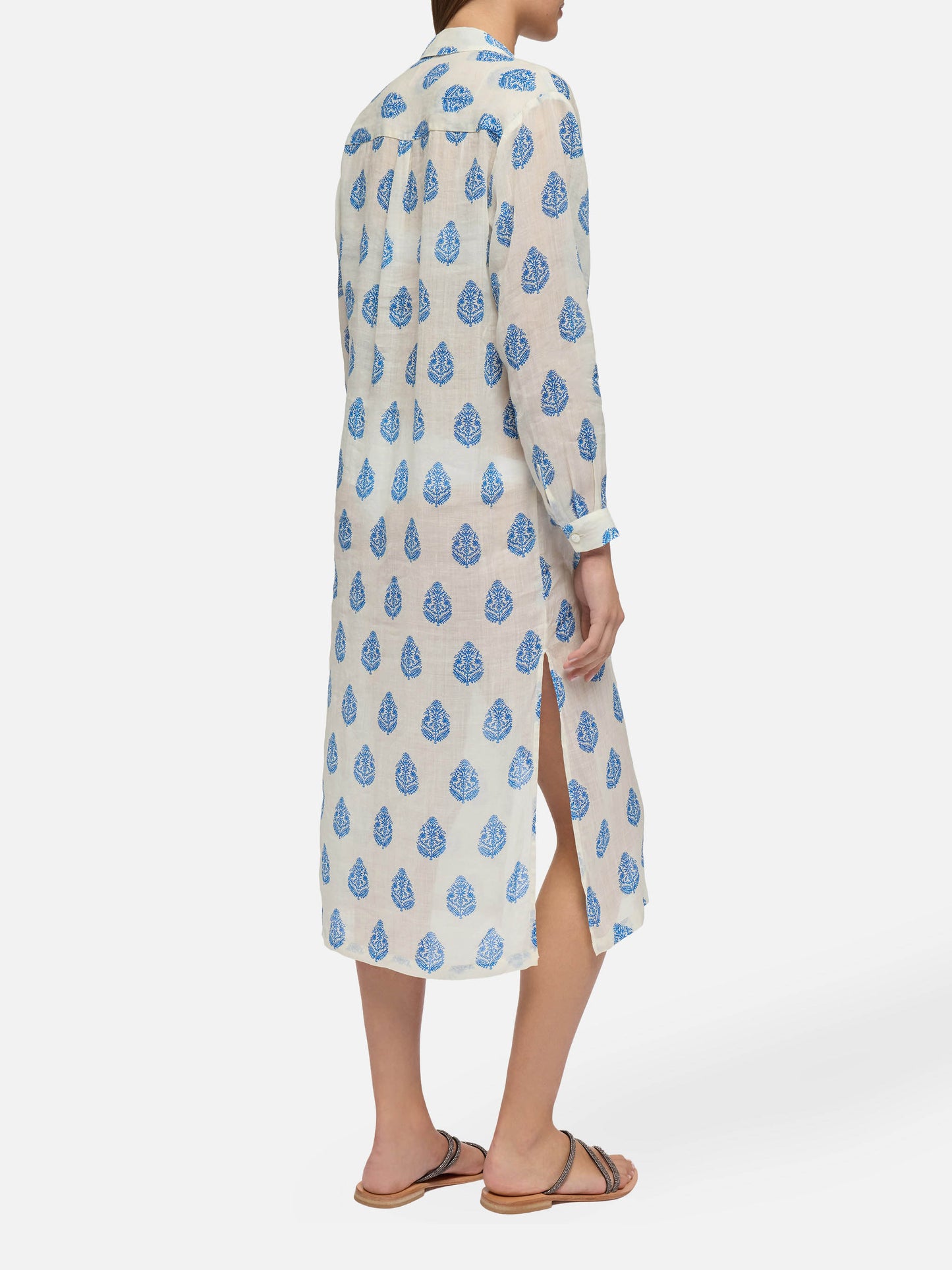Adeline ramie maxi dress with paisley print - MC2 Saint Barth