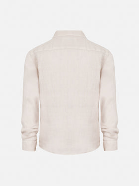 Agnes off-white linen shirt - MC2 Saint Barth
