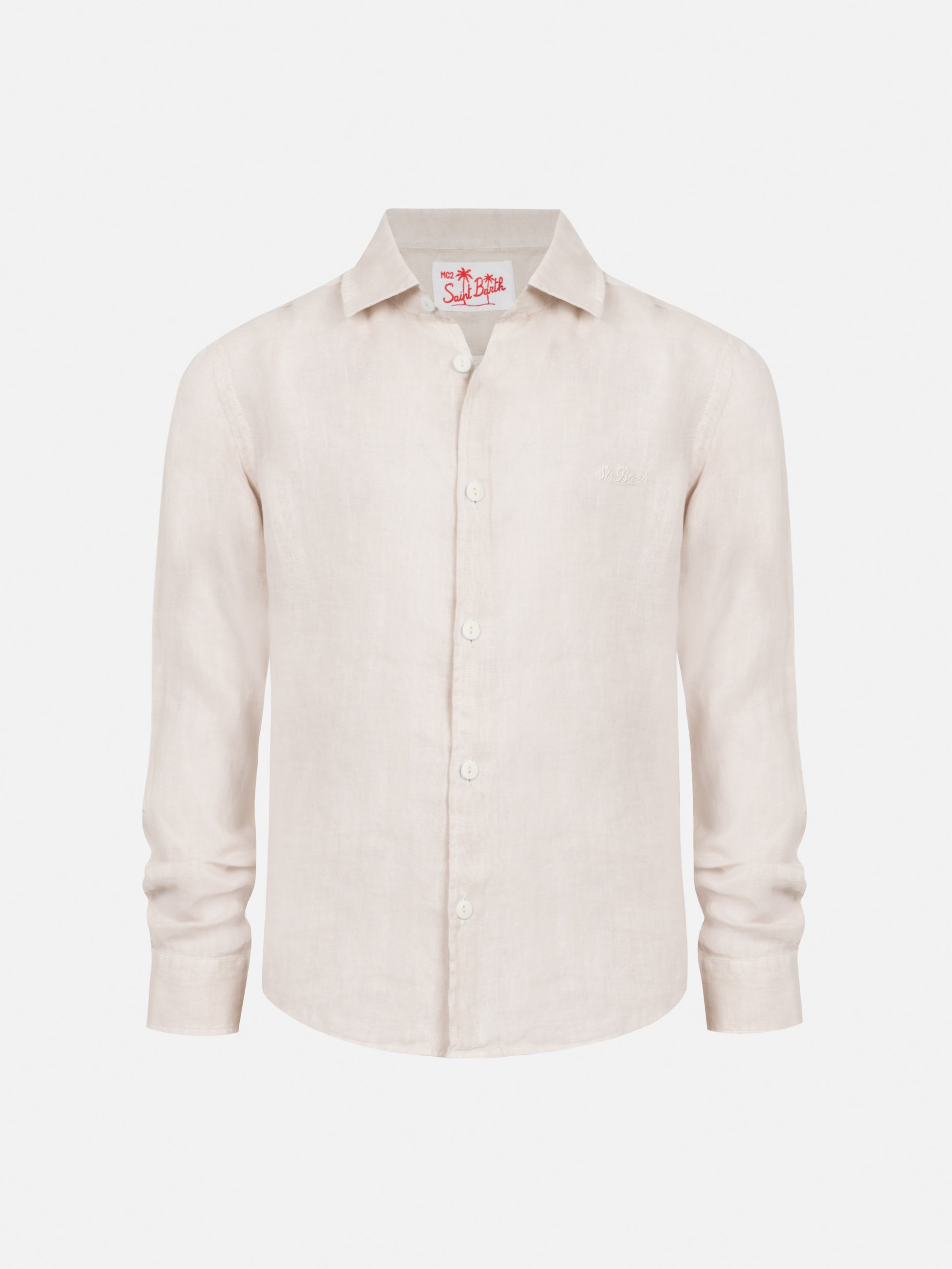 Agnes off-white linen shirt - MC2 Saint Barth