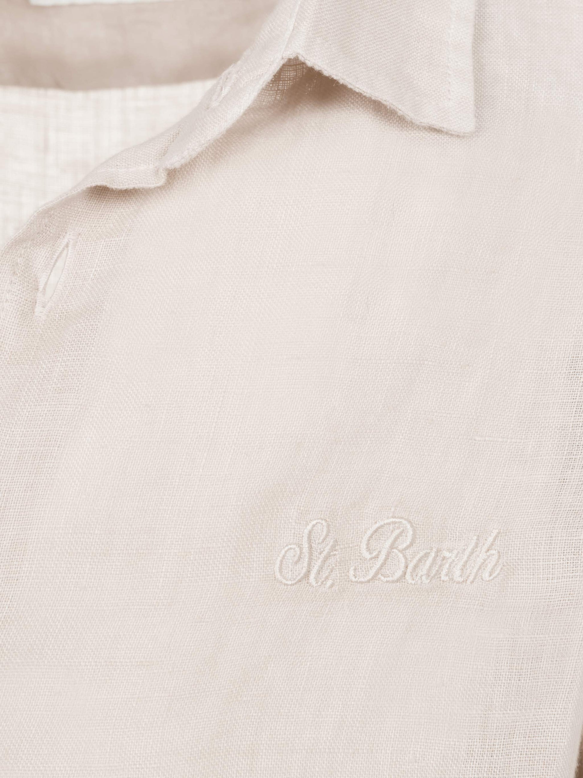 Agnes off-white linen shirt - MC2 Saint Barth