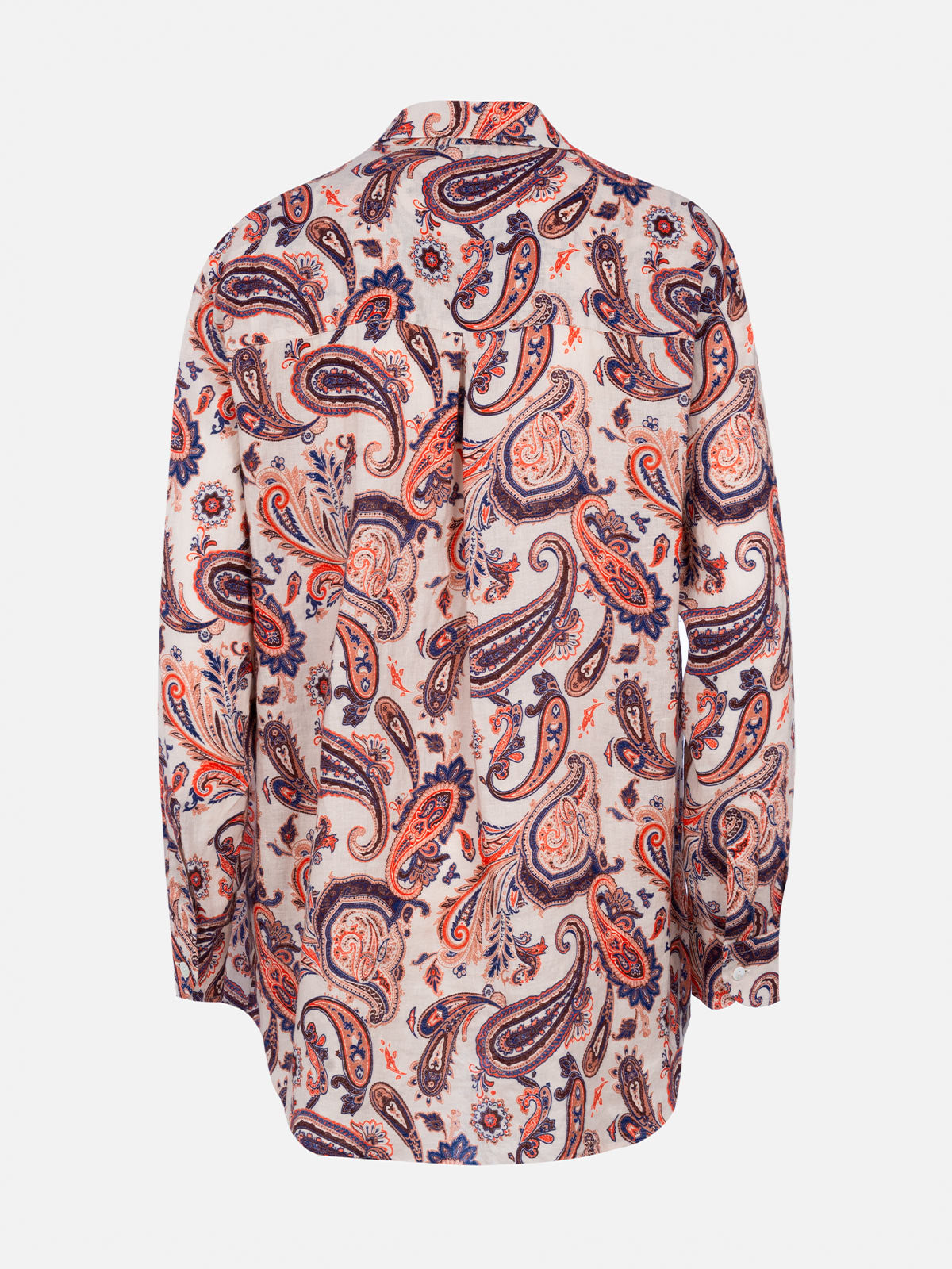 Woman linen shirt Alodie with paisley print and pockets - MC2 Saint Barth