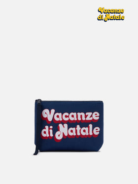 Aline Pouch in wool-effect fabric with Christmas Vacation print | VACANZE DI NATALE SPECIAL EDITION
