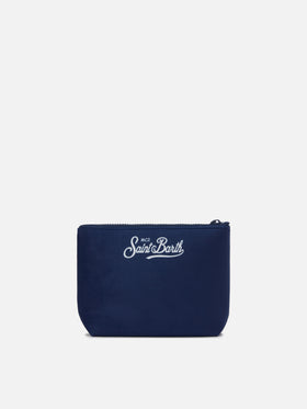 Aline Pouch in wool-effect fabric with Après ski print