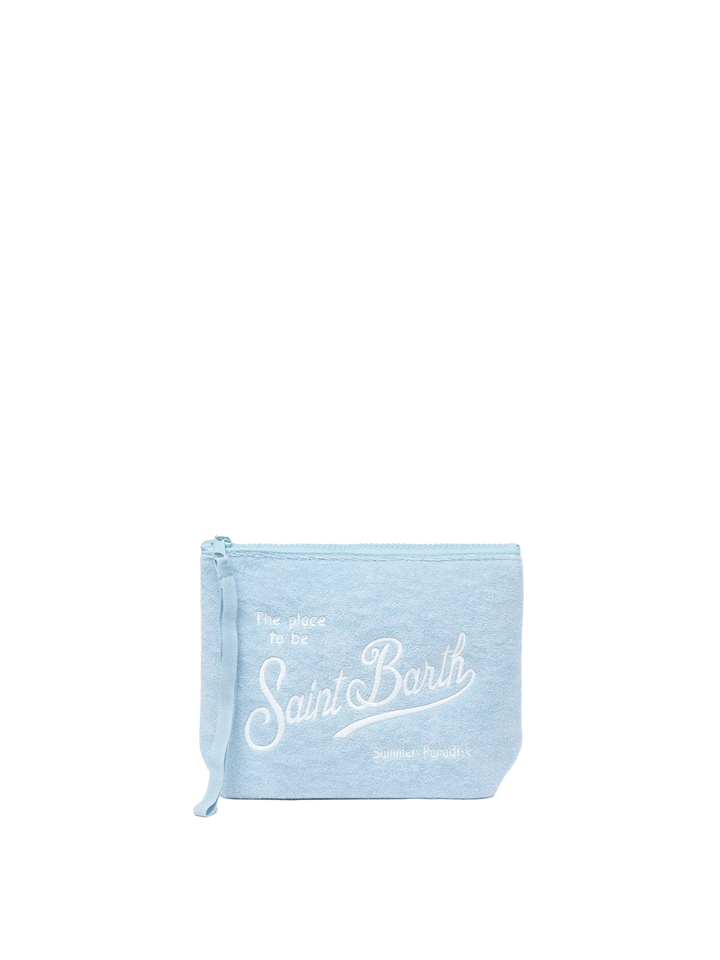 Pochette Aline in spugna azzurro