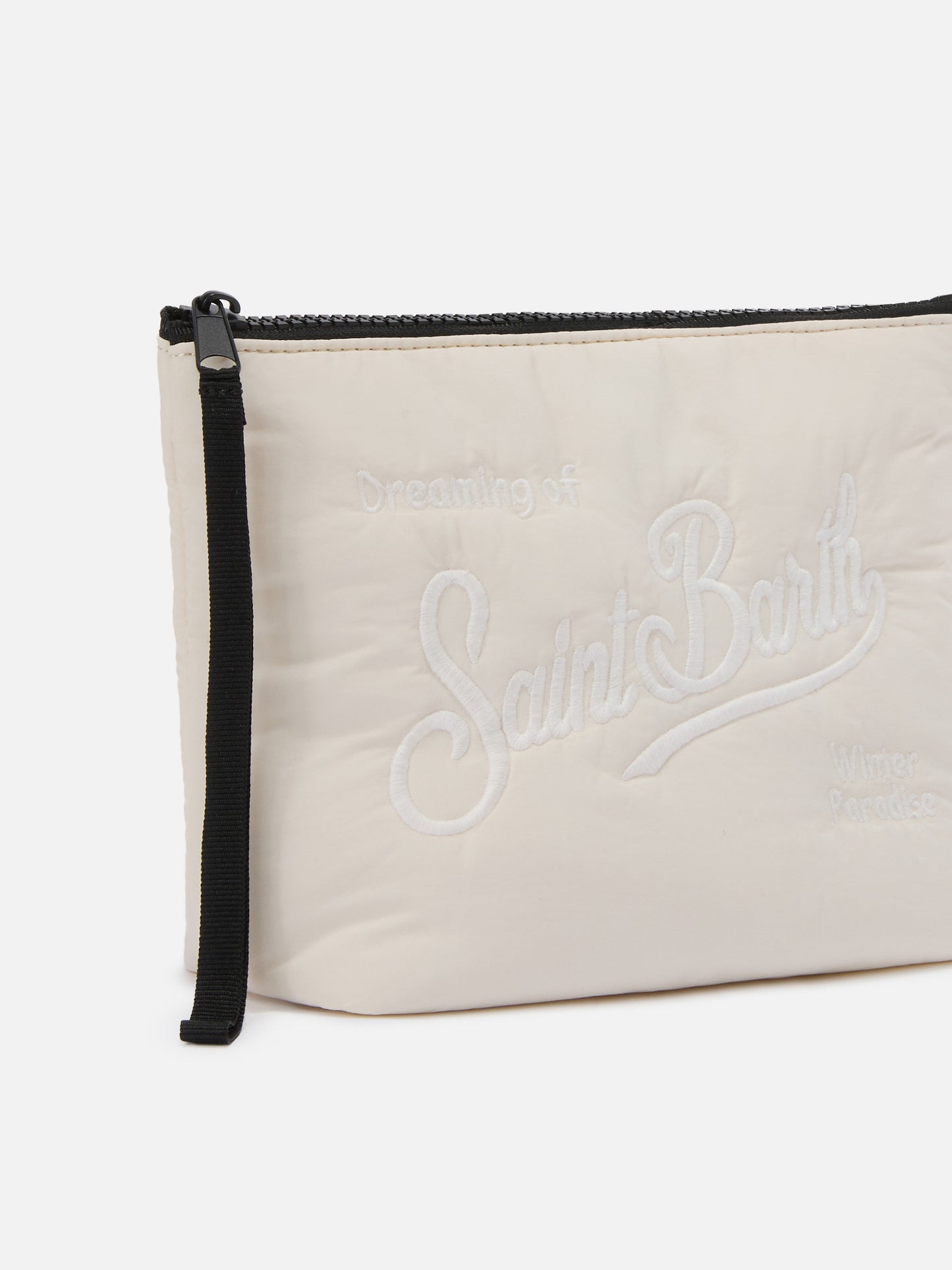 Aline Puffer Pouch in padded beige nylon