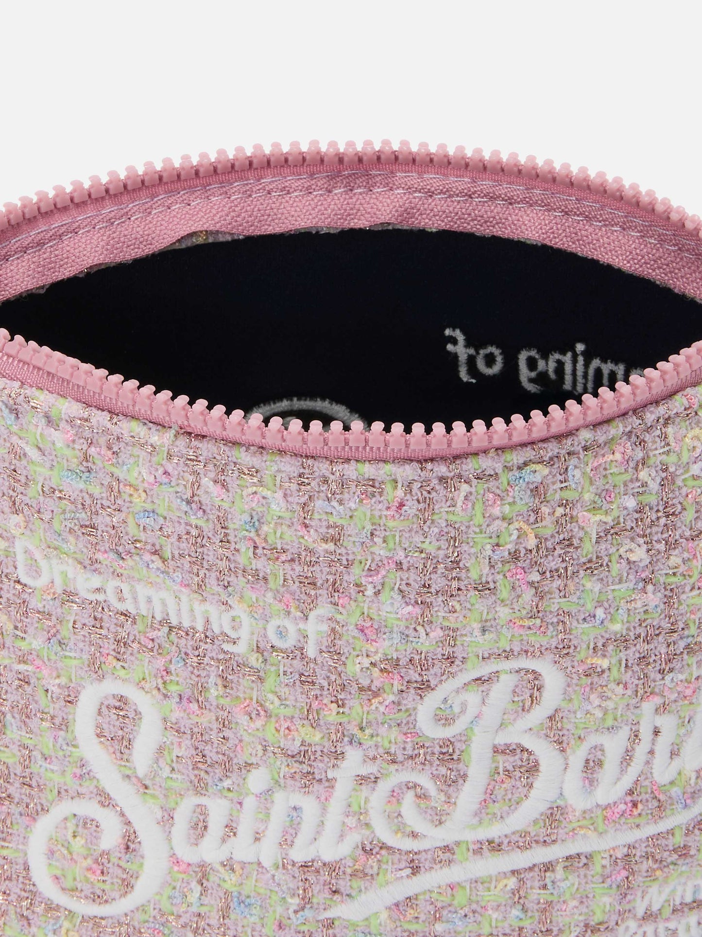 Pochette Aline Tweed lurex rosa