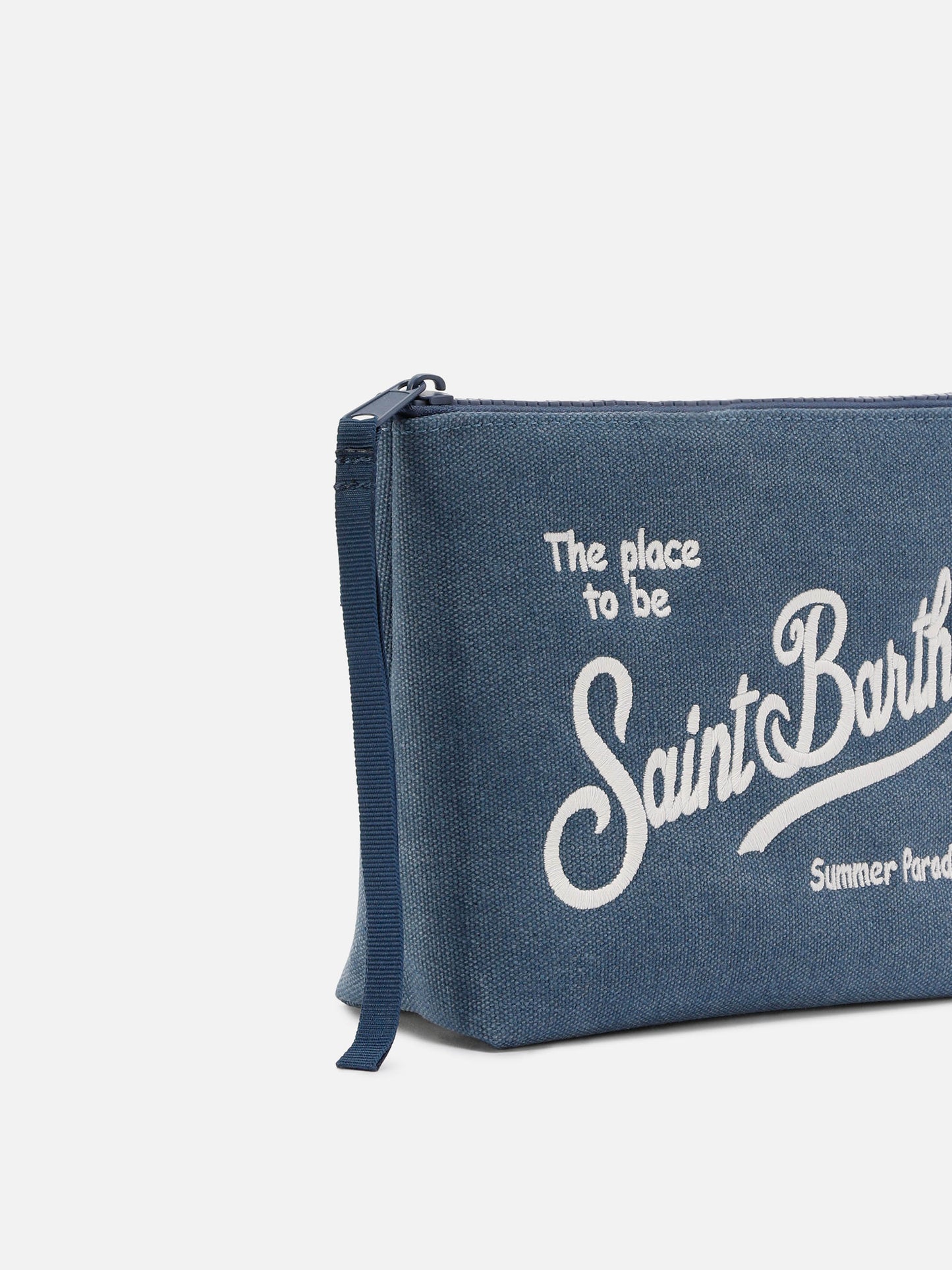 Aline Pouch aus blauem Canvas