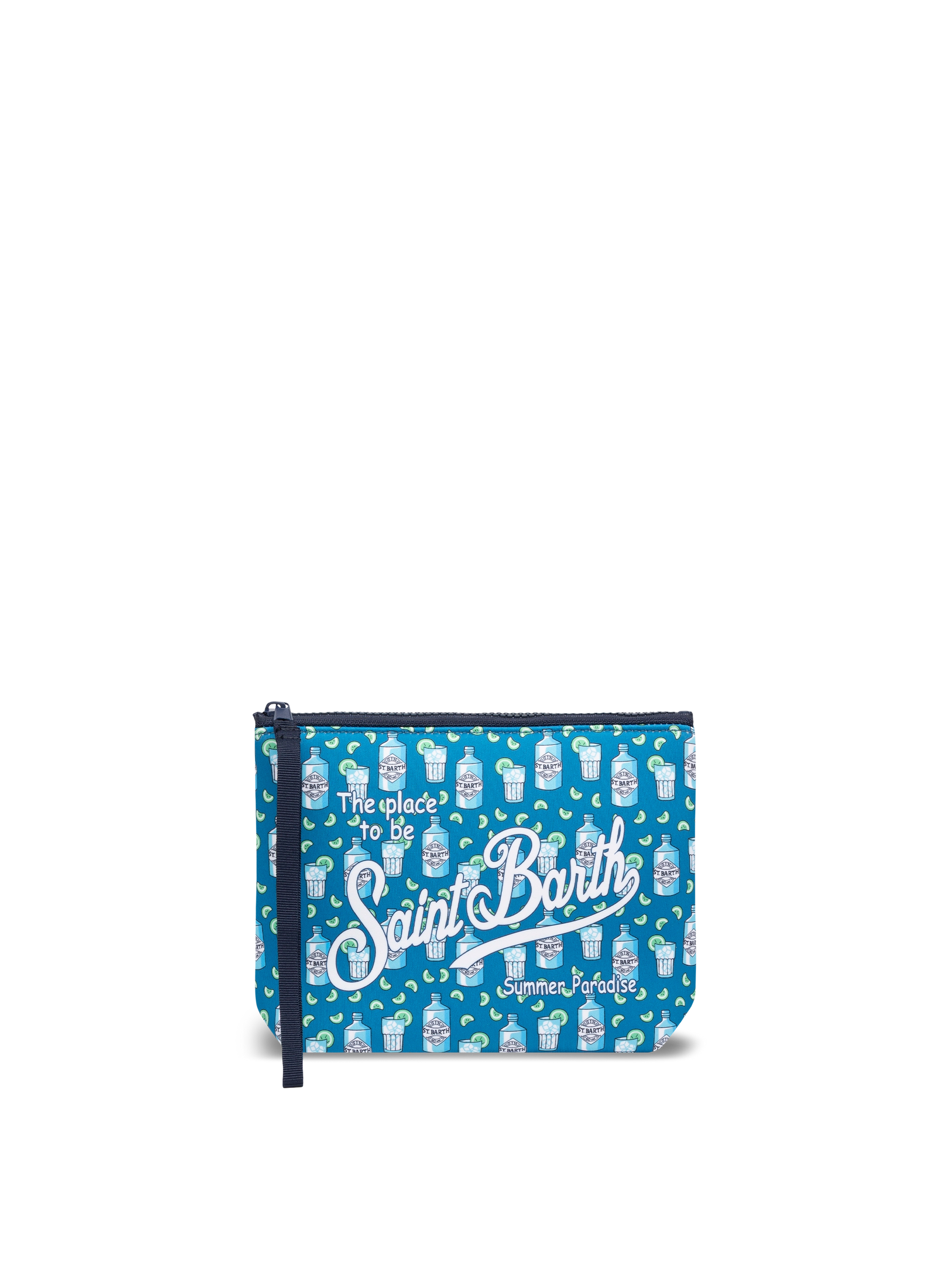 Aline scuba pochette with gin bottles print - MC2 Saint Barth