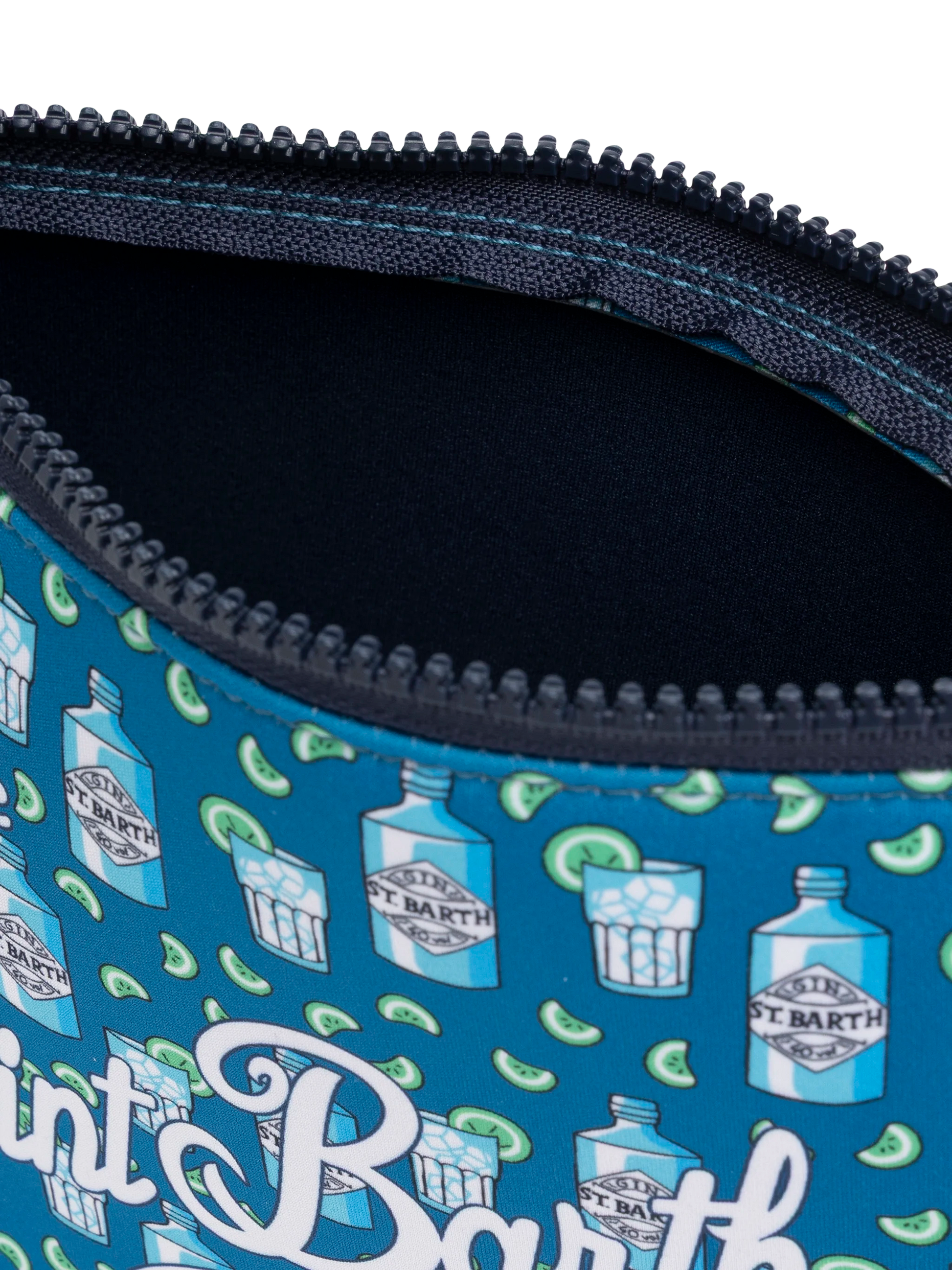 Aline scuba pochette with gin bottles print - MC2 Saint Barth