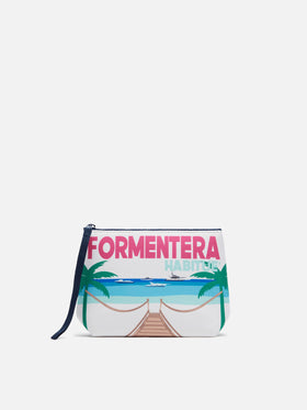 Aline scuba pochette with Formentera postcard print - MC2 Saint Barth
