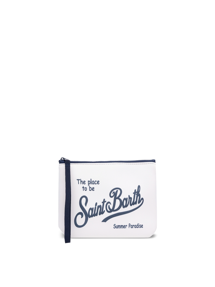 Aline – Pochette aus weißem Scuba