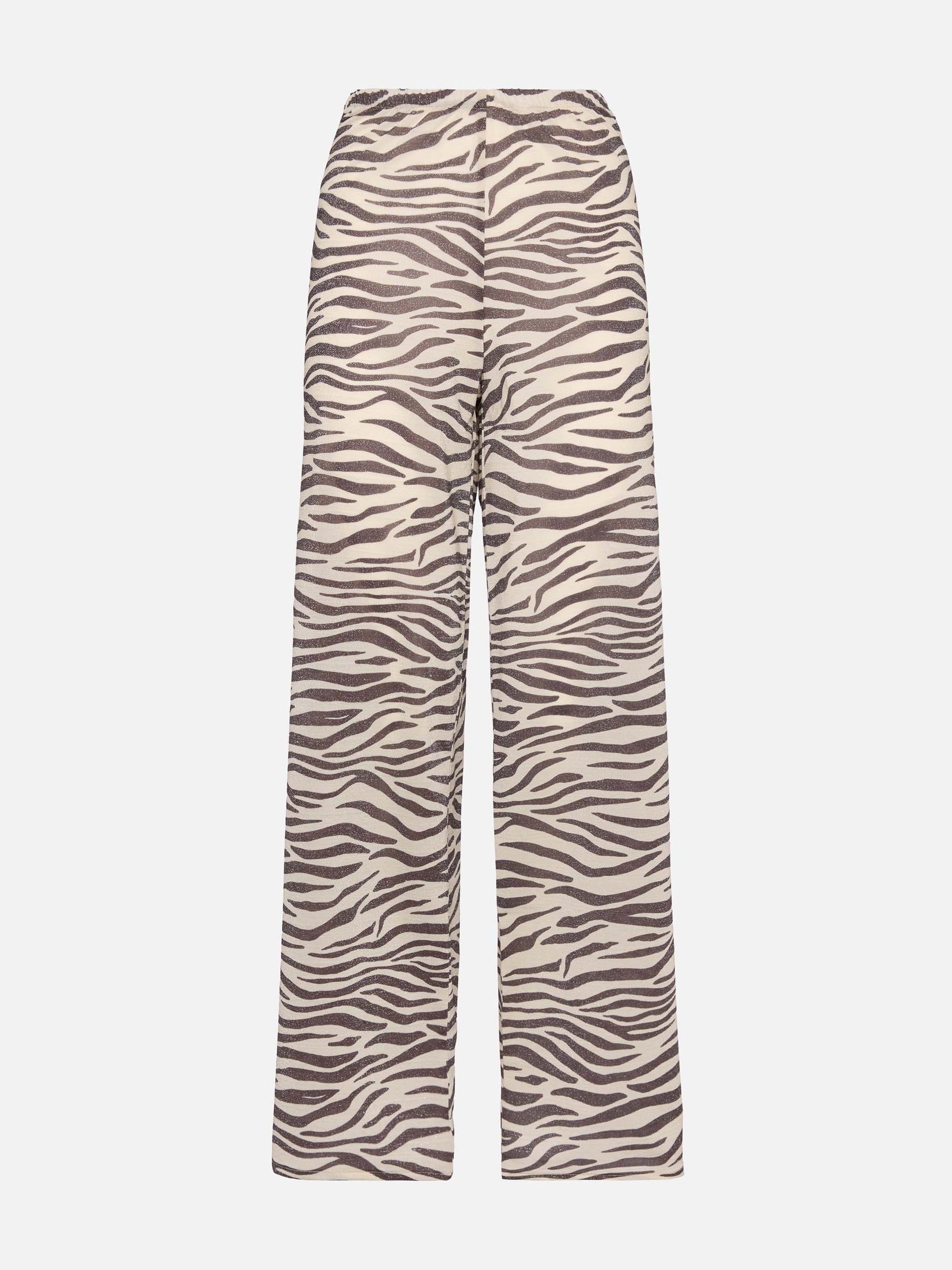 Amalia zebra lurex wide-leg trousers - MC2 Saint Barth