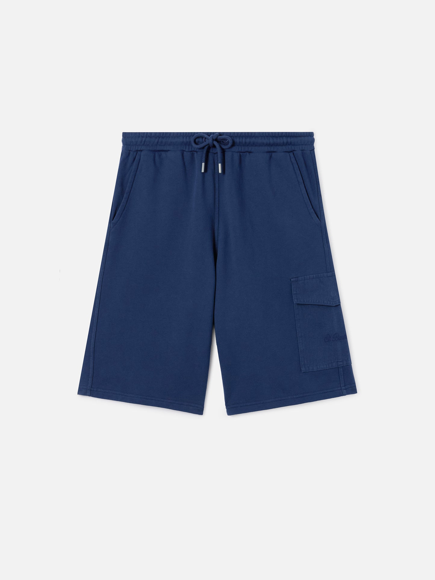 Bermuda Argo in cotone blu navy con tasca cargo