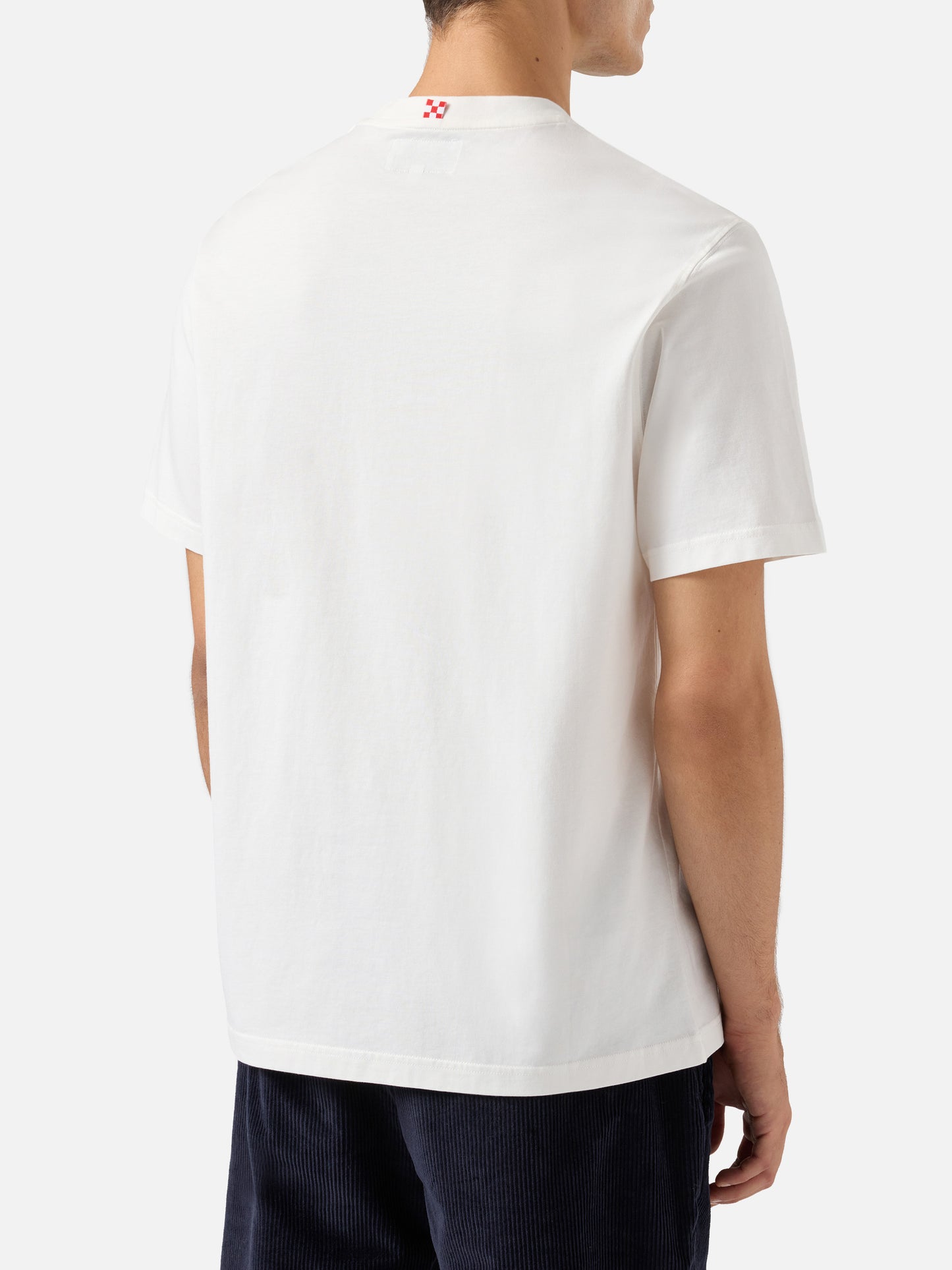 Winterliches Baumwoll-T-Shirt von Arnott mit Aufdruck des Sportvereins St. Barth.