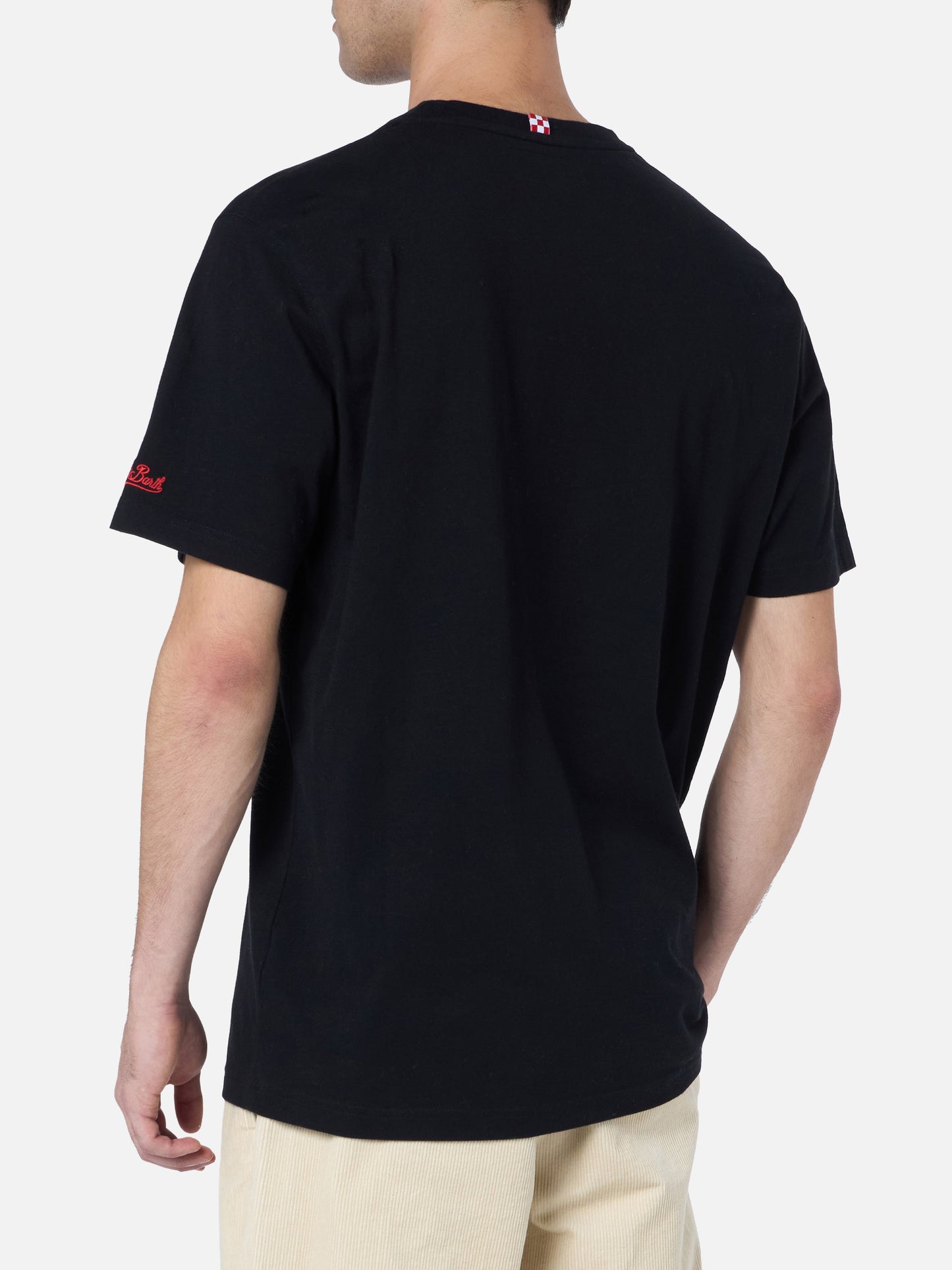 Herren-T-Shirt Arnott aus schwerer Baumwolle mit Capodanno Faccio Danno-Stickerei | INSULTI LUMINOSI SONDEREDITION