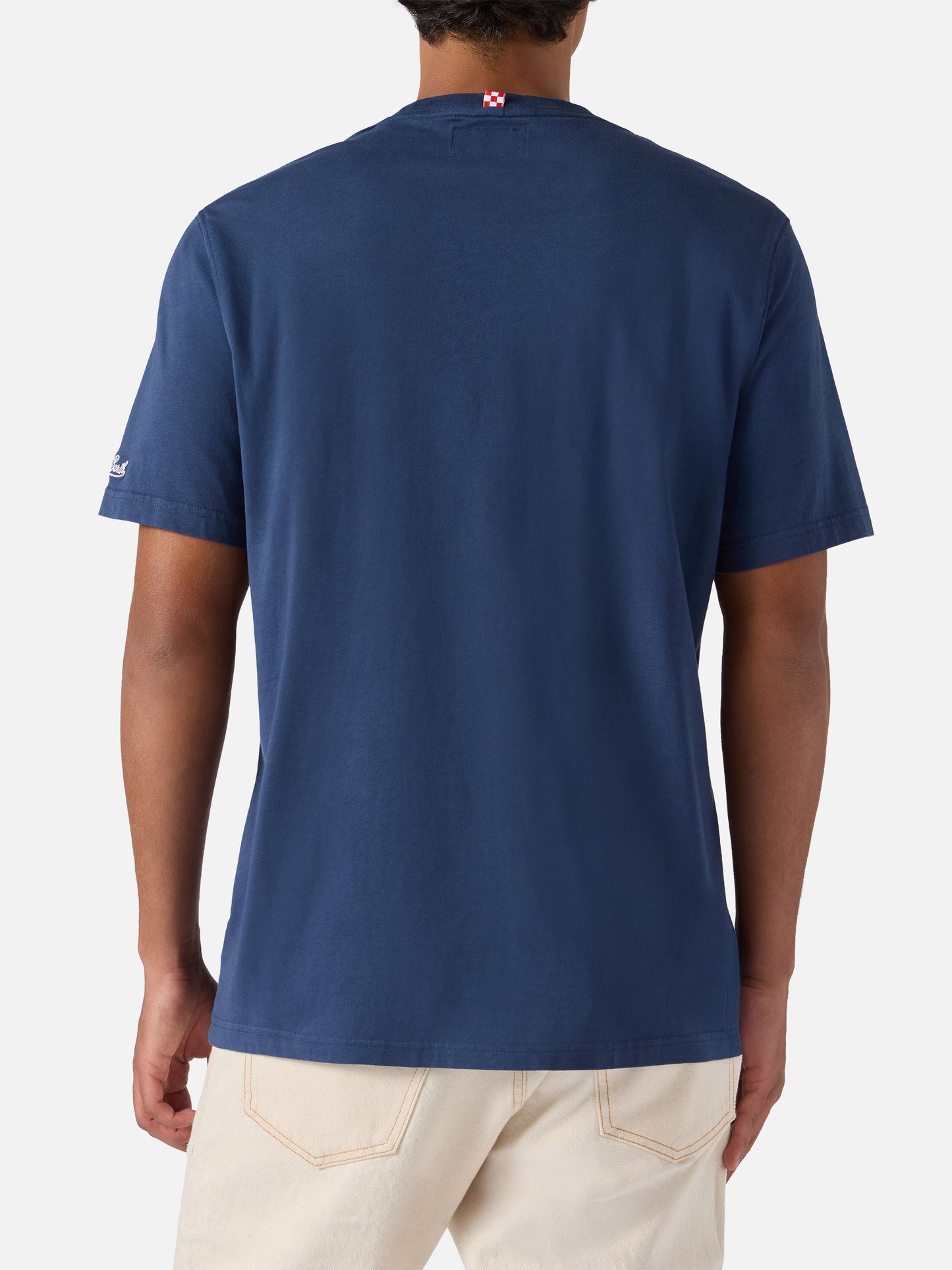 T-shirt Arnott in cotone blu con ricamo Snoopy Padel Club | PEANUTS SPECIAL EDITION