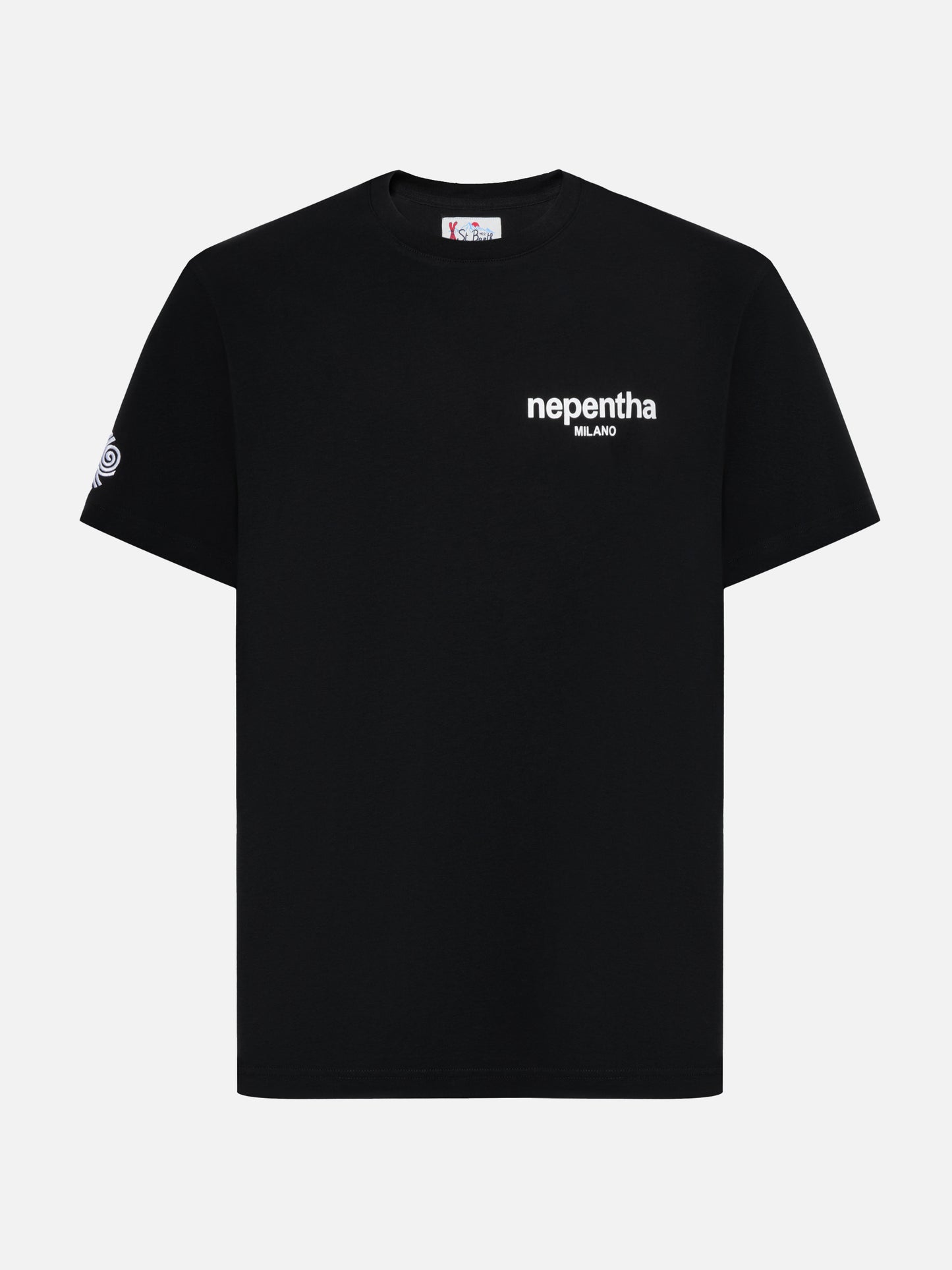 T-shirt Arnott in cotone nero con stampa Nepentha | NEPENTHA SPECIAL EDITION
