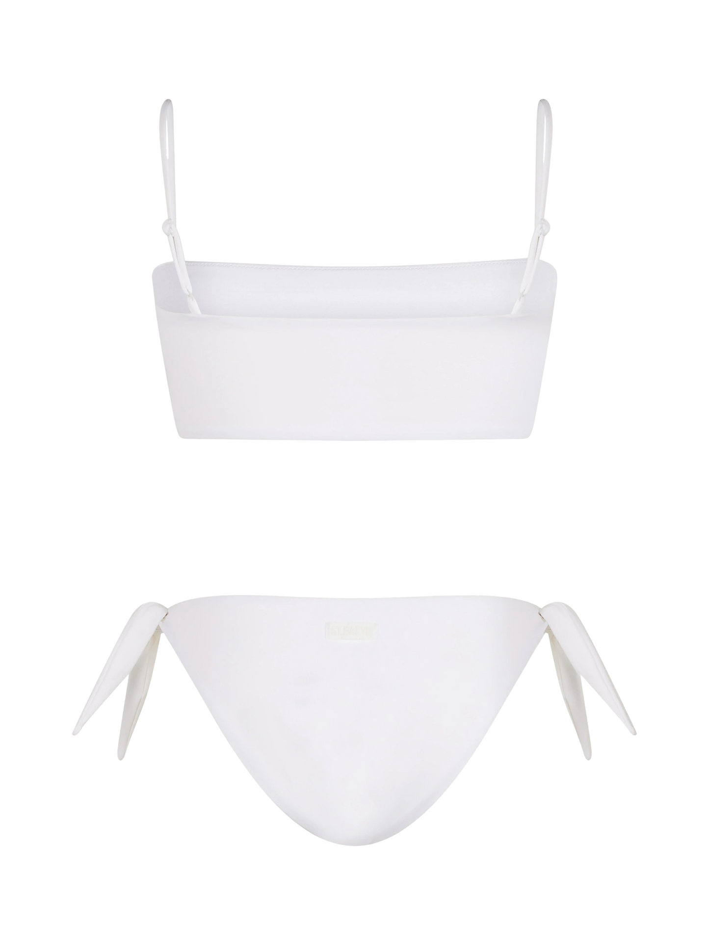 Weißer Bandeau-Bikini für Damen Athena Yali mit Strasssteinen