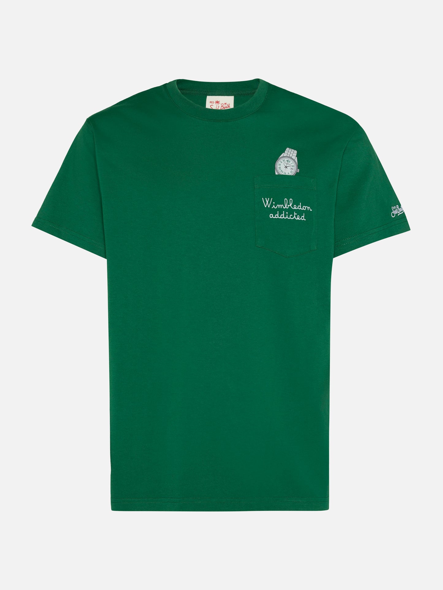 Baumwoll-T-Shirt Austin mit Stickerei und Uhrendruck