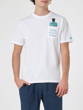 Man cotton t-shirt Austin with embroidery and Portofino Gin print | PORTOFINO GIN SPECIAL EDITION