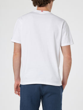 Man cotton t-shirt Austin with embroidery and Portofino Gin print | PORTOFINO GIN SPECIAL EDITION