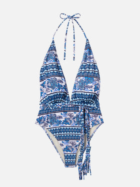 One piece swimsuit Axelle with gipsy print