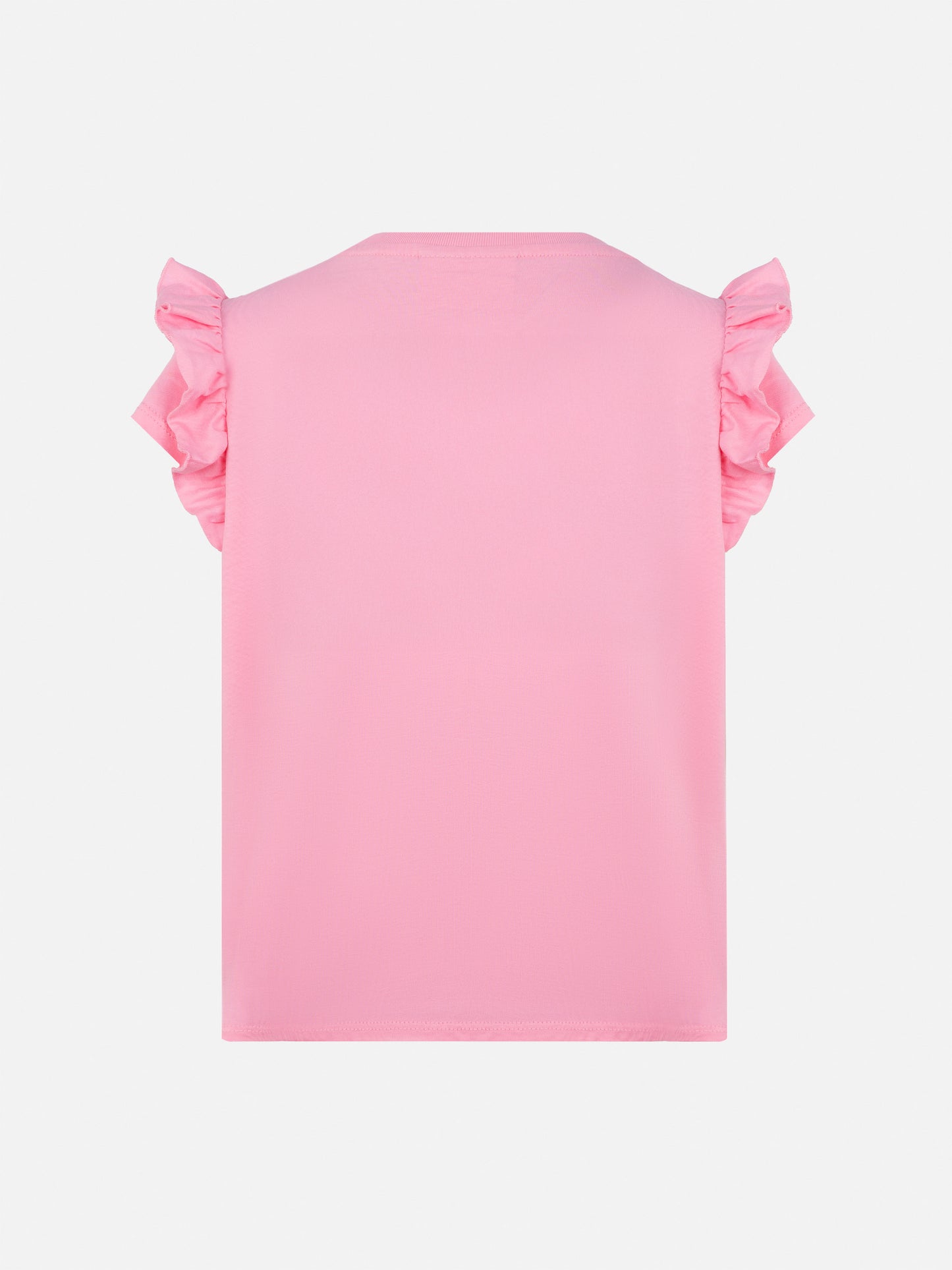 T-shirt Baby in cotone con volant e ricamo Bella e Monella