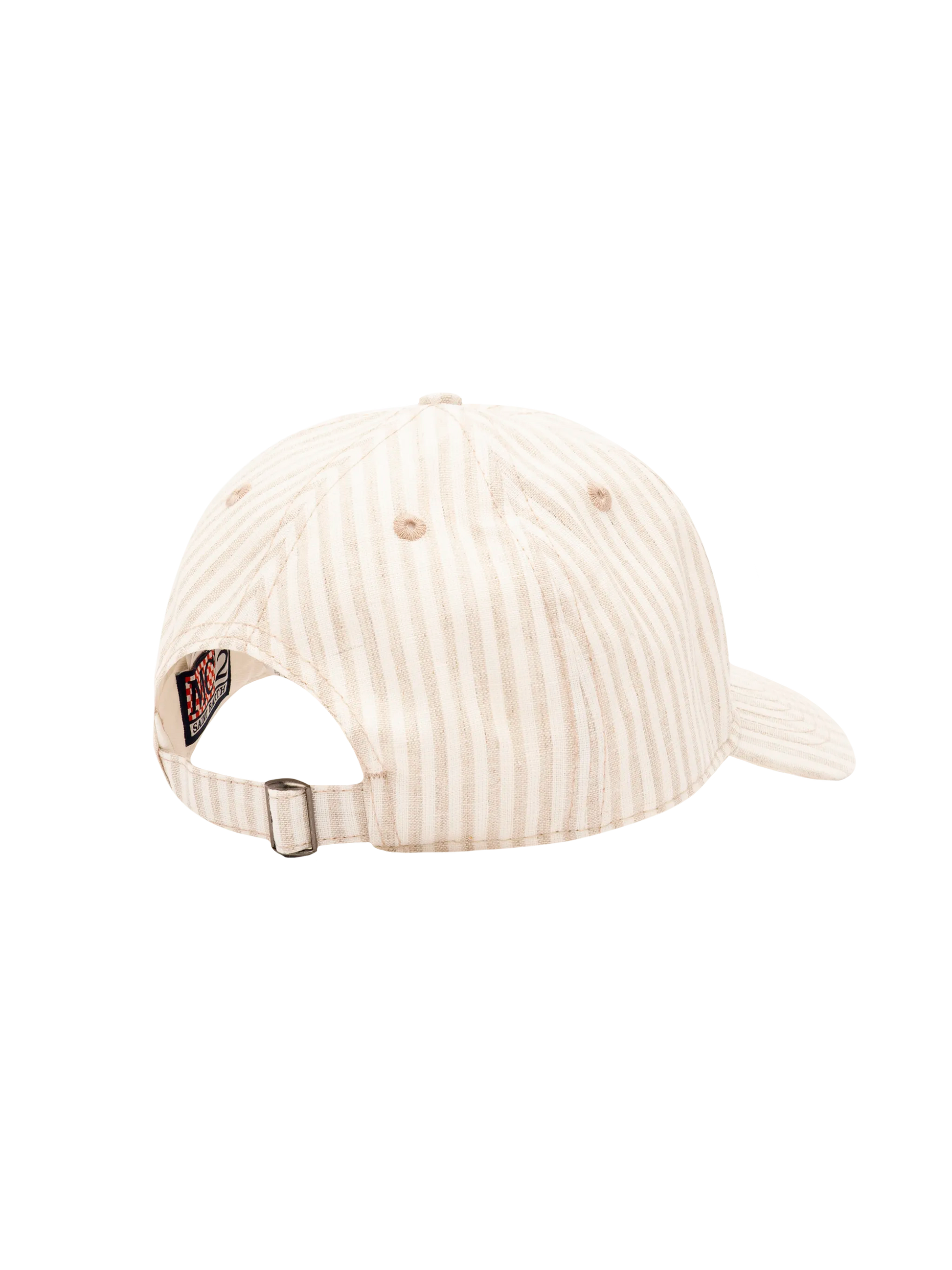 Baseball beige striped cotton linen cap - MC2 Saint Barth